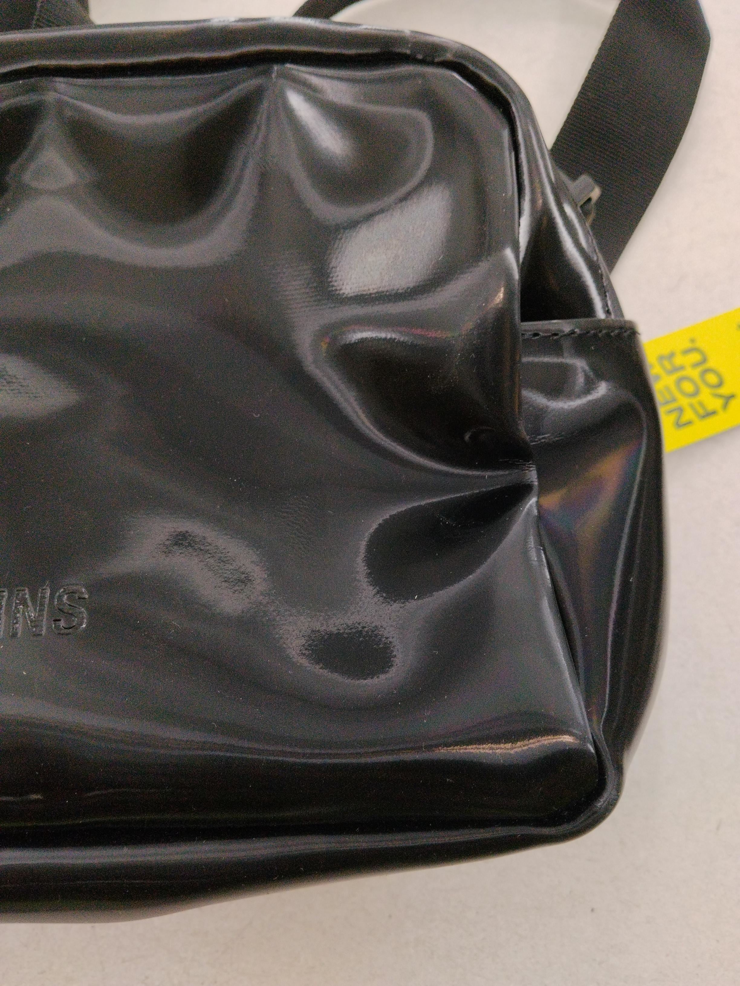 Rains Men's Bag Black Faux Leather with Polyester Satchel - Image 3