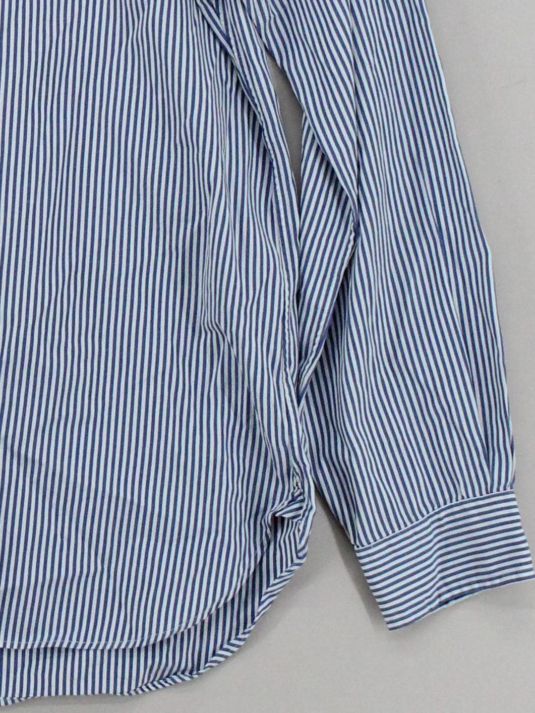 Ralph Lauren Men's Shirt M Blue Striped 100% Cotton Basic - Image 4