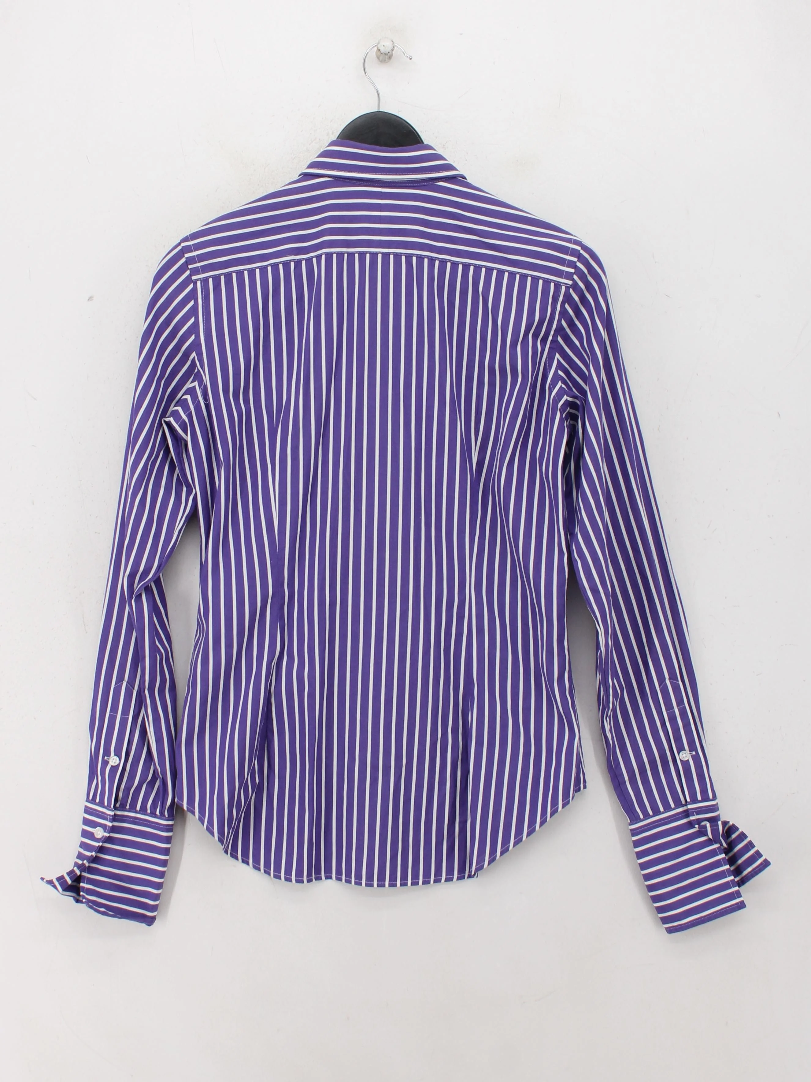 Ralph Lauren Women's Blouse UK 12 Purple 100% Cotton Basic - Image 2