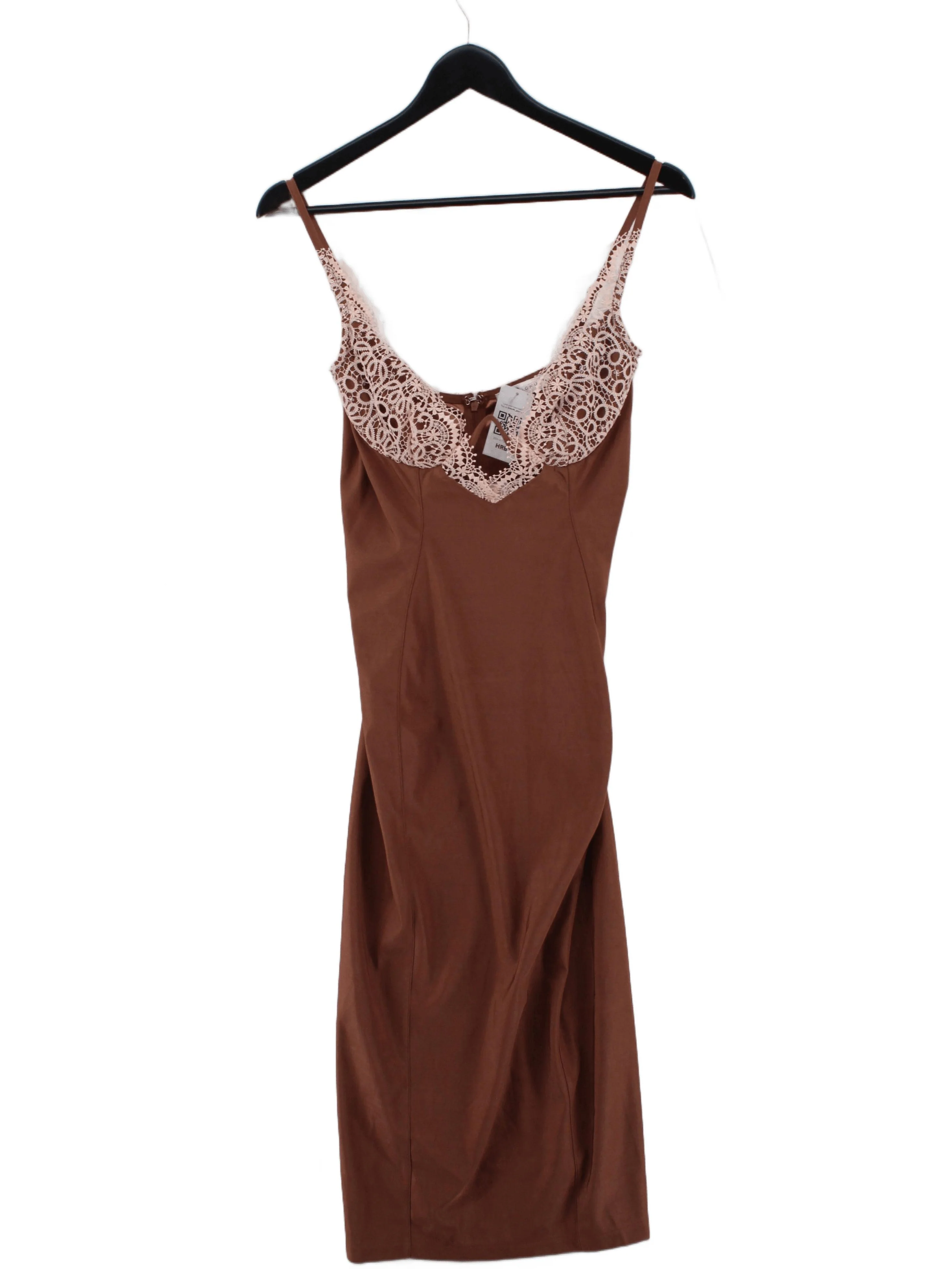 Rare London Slip Midi Dress UK10 in Brown