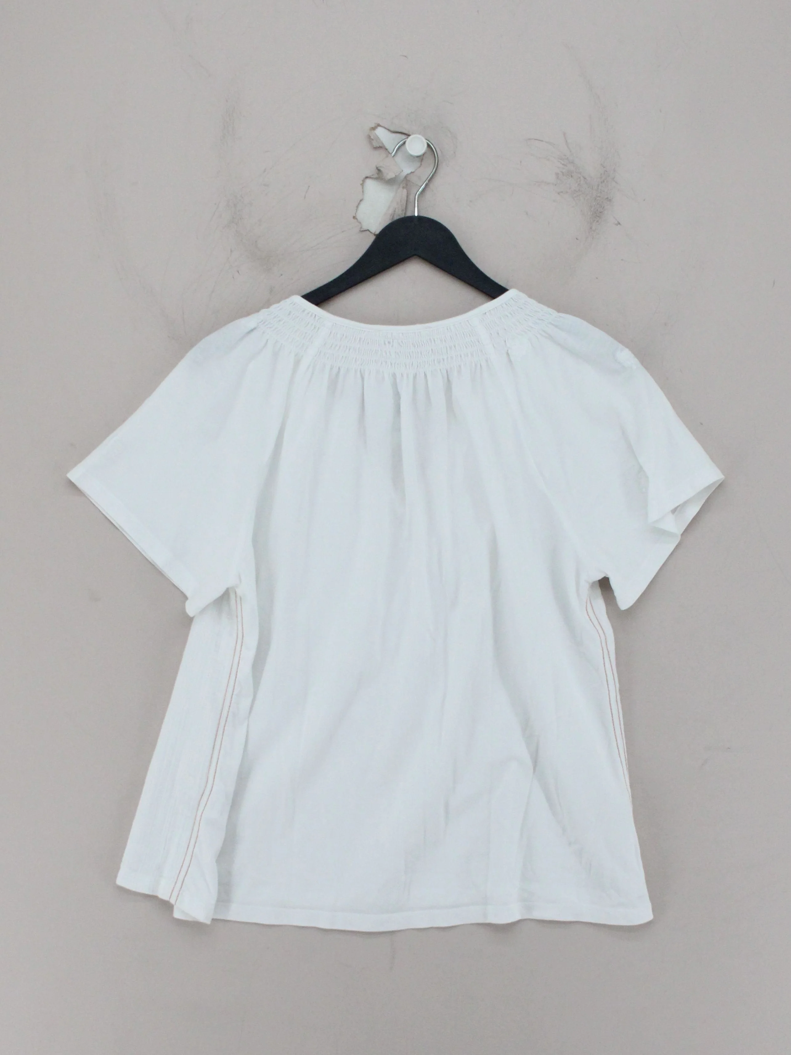 Rebecca Taylor Women's Top UK 12 White Cotton with Polyester Basic - Image 2