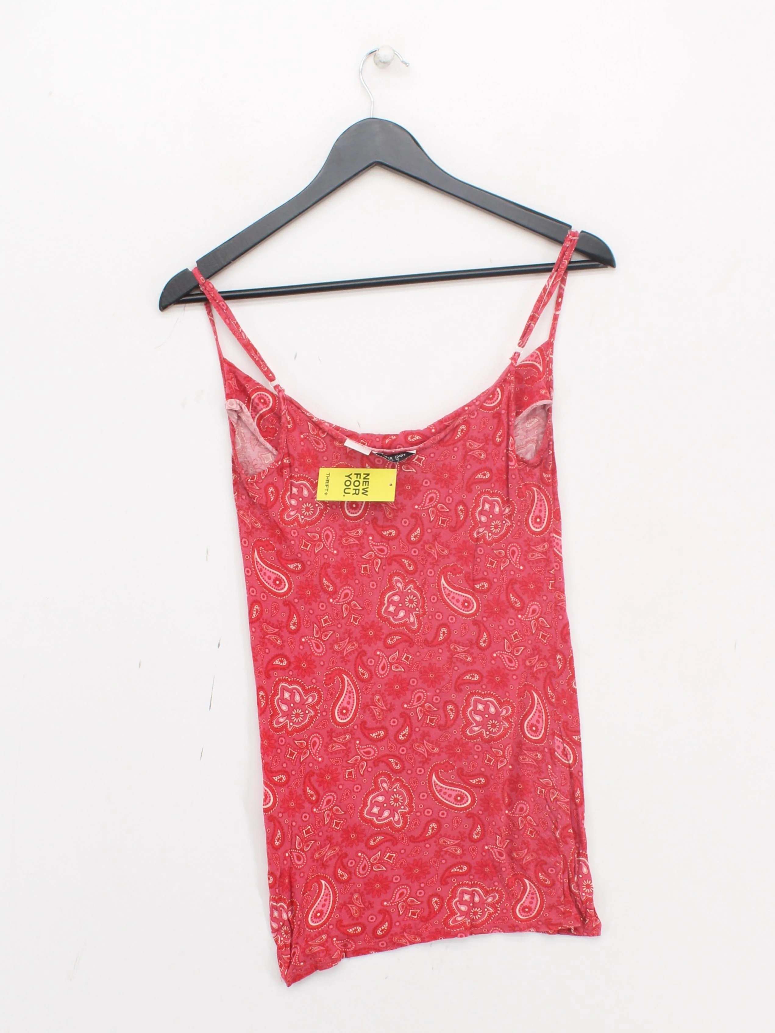Redoute Women's T-Shirt XS Red Paisley 100% Viscose Sleeveless V-Neck Camisole - Image 2