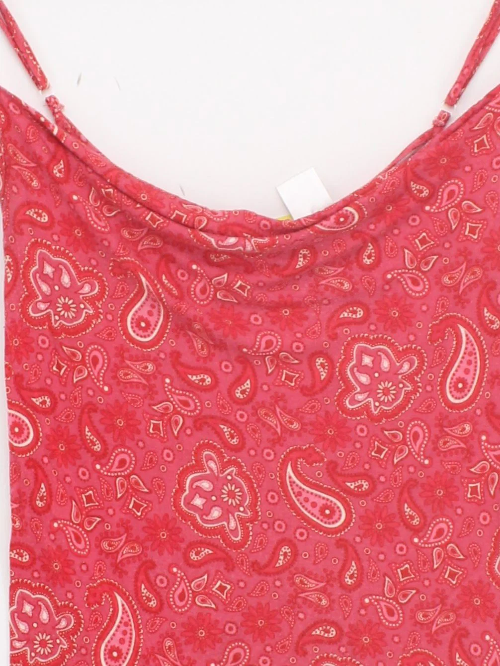 Redoute Women's T-Shirt XS Red Paisley 100% Viscose Sleeveless V-Neck Camisole - Image 3