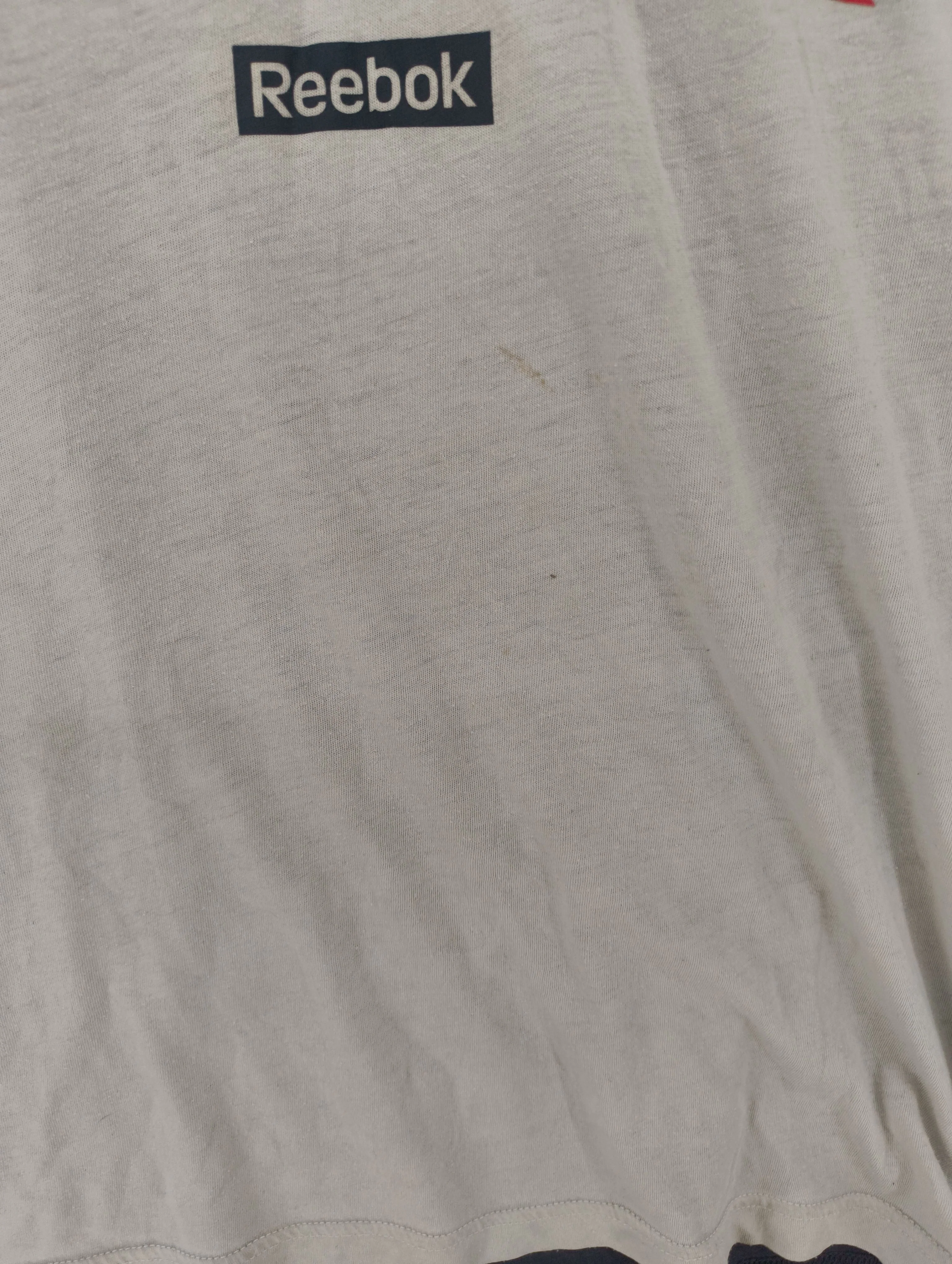 Reebok Men's T-Shirt L Blue Graphic Cotton with Polyester, Spandex Basic - Image 5