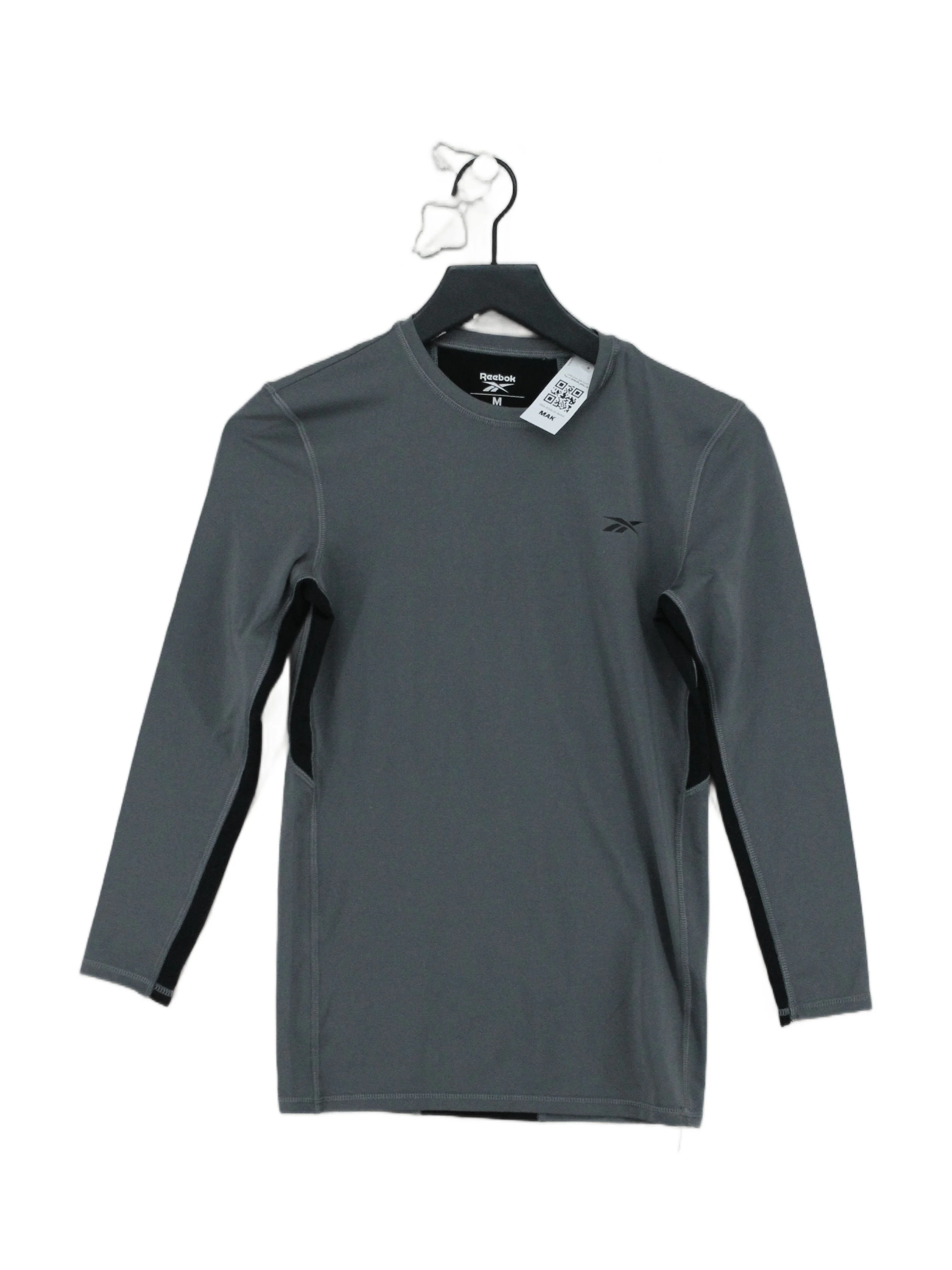 Reebok Men's T-Shirt M Grey 100% Polyester Round Neck Basic