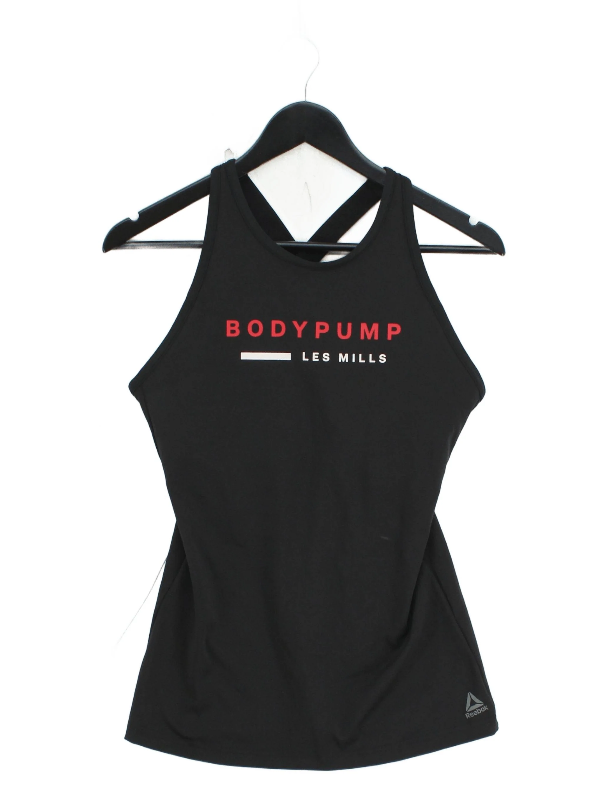 Reebok Women's T-Shirt M Black Graphic Polyester with Spandex Sleeveless Basic