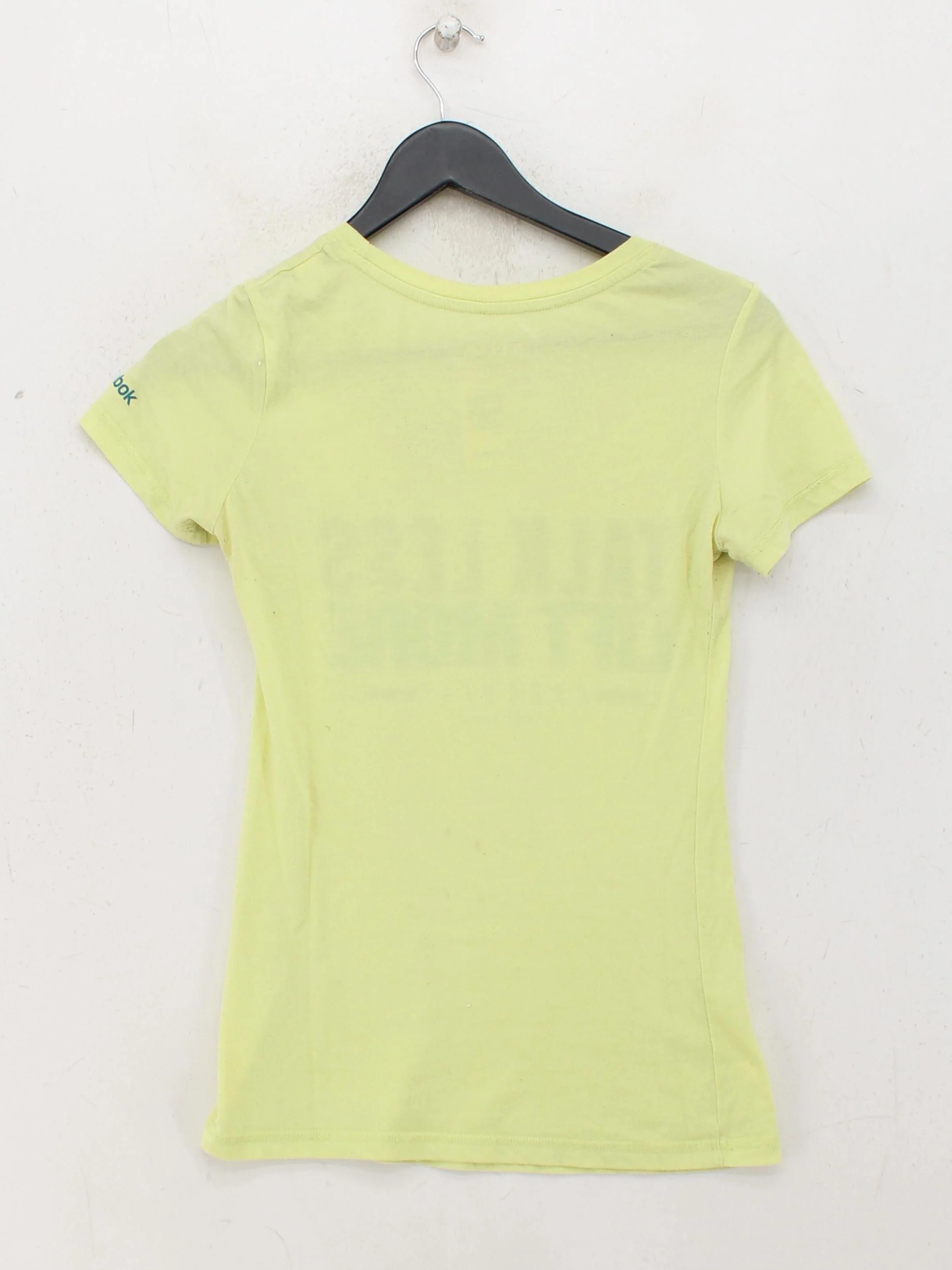 Reebok Women's T-Shirt XS Yellow Graphic 100% Other Basic - Image 2