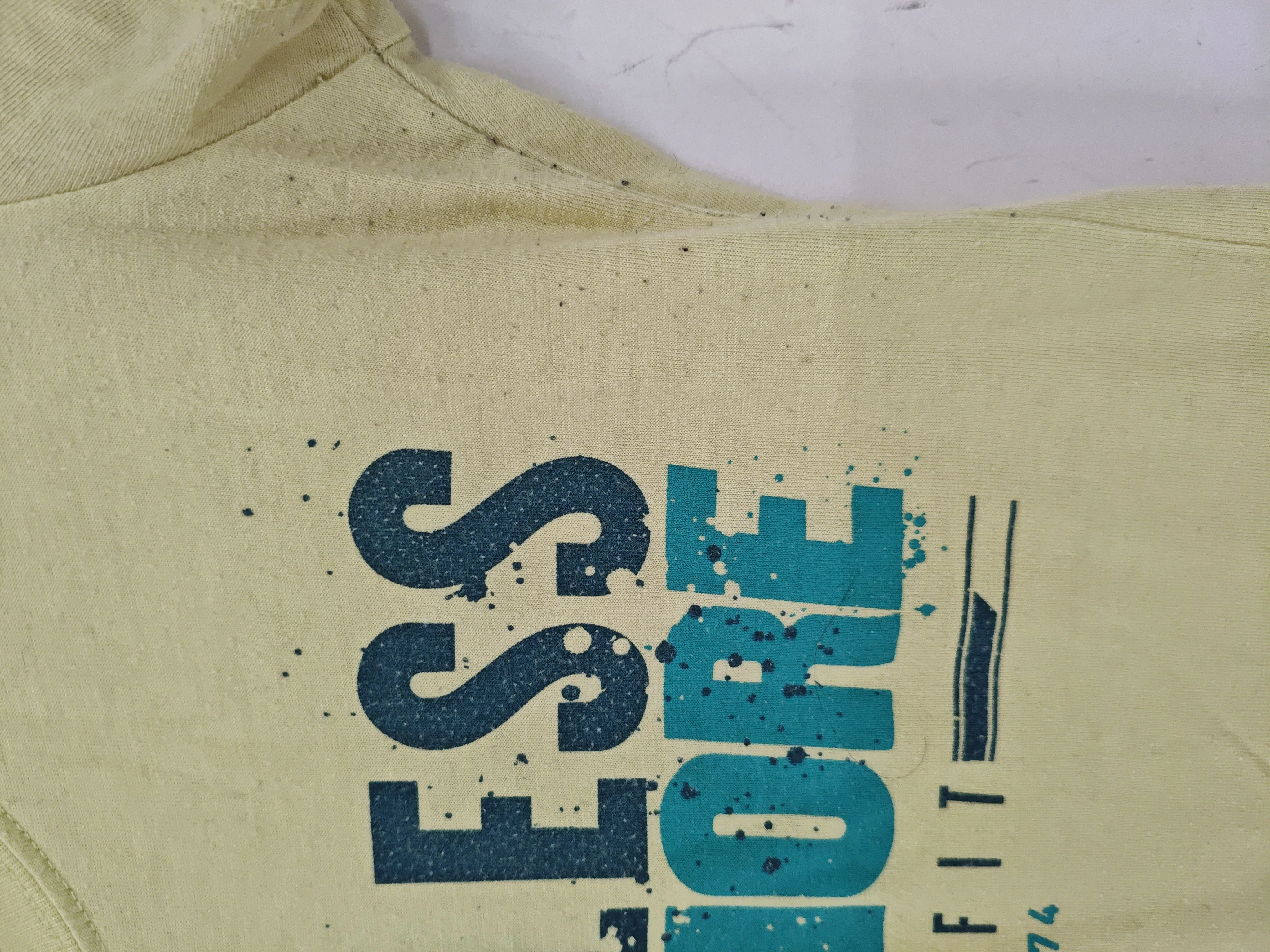 Reebok Women's T-Shirt XS Yellow Graphic 100% Other Basic - Image 5
