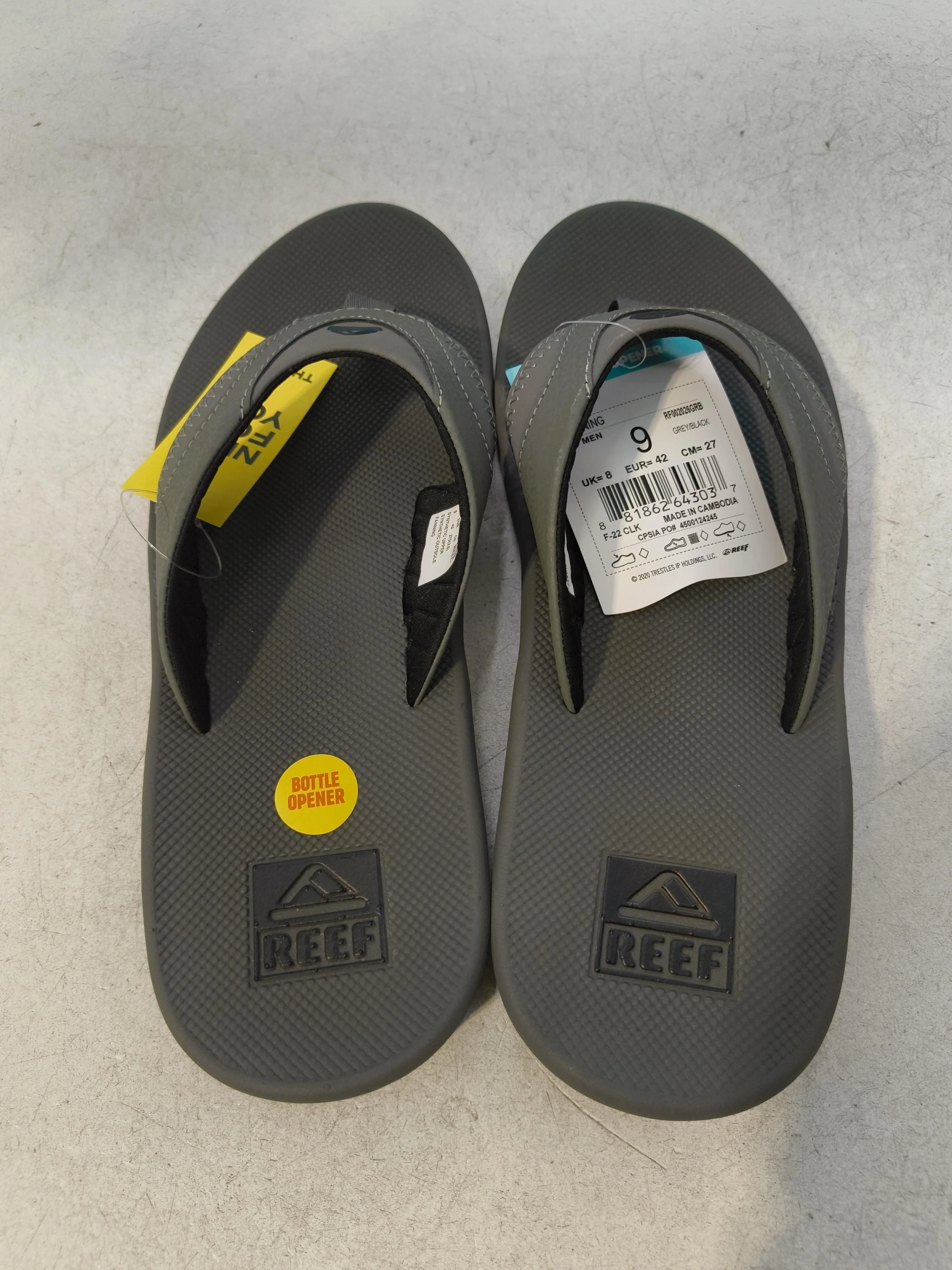 Reef Men's Sandals UK 8 Grey 100% Other Flip-Flop - Image 6