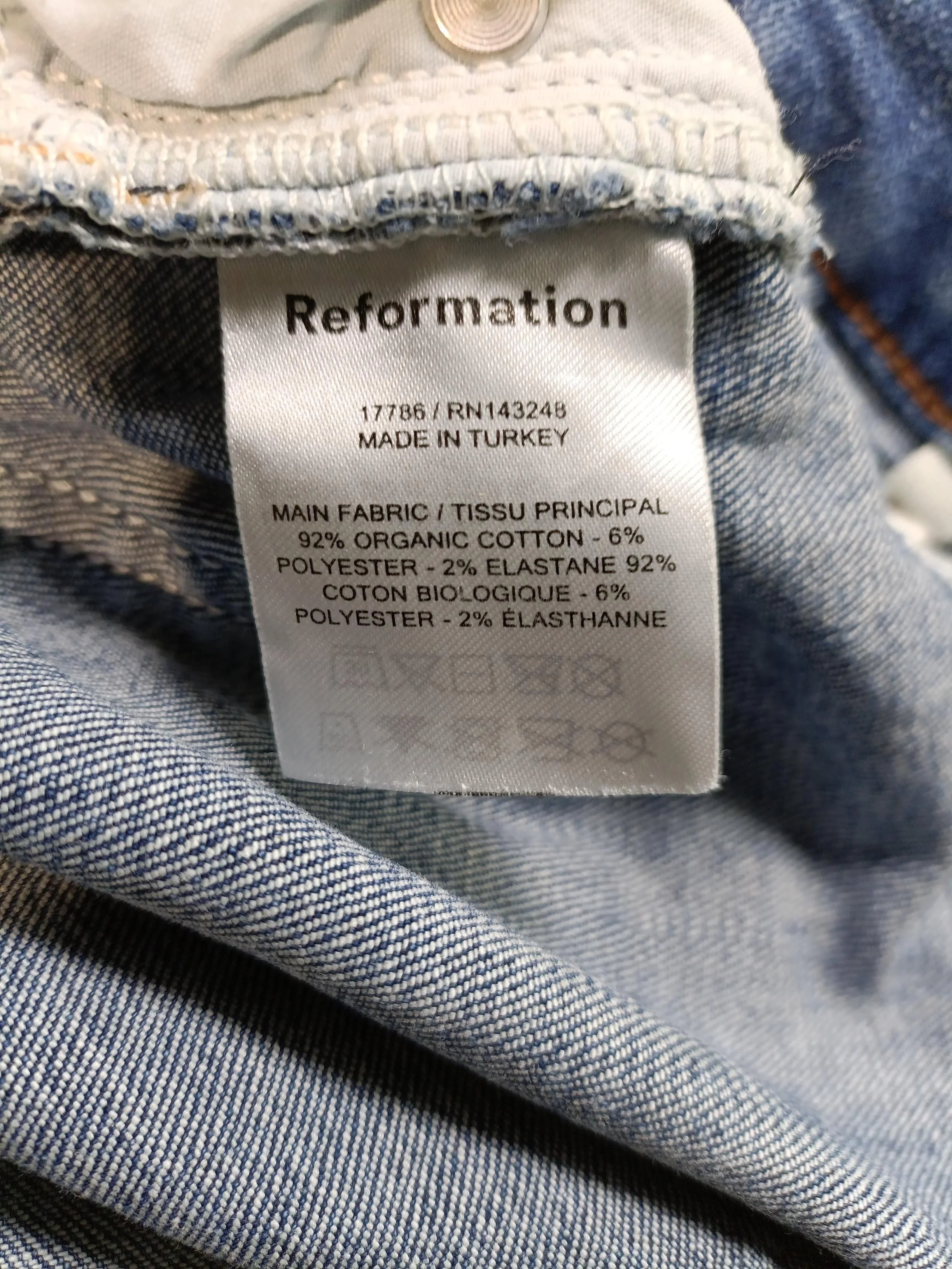 Reformation Men's Jeans W 31 in Blue Cotton with Polyester, Elastane Skinny - Image 6