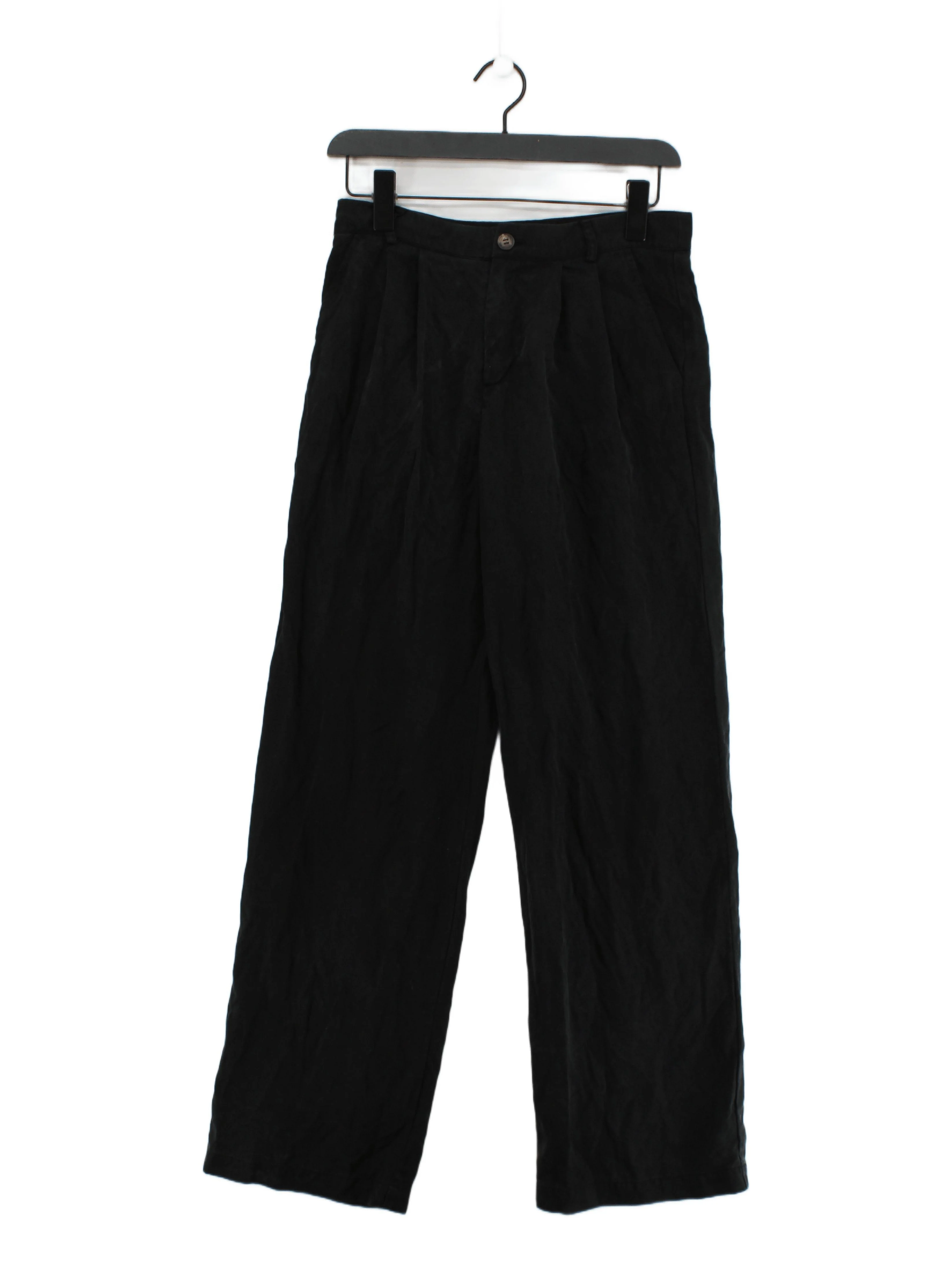 Reformation Men's Trousers W 28 in Black 100% Other Wide-Leg Chino
