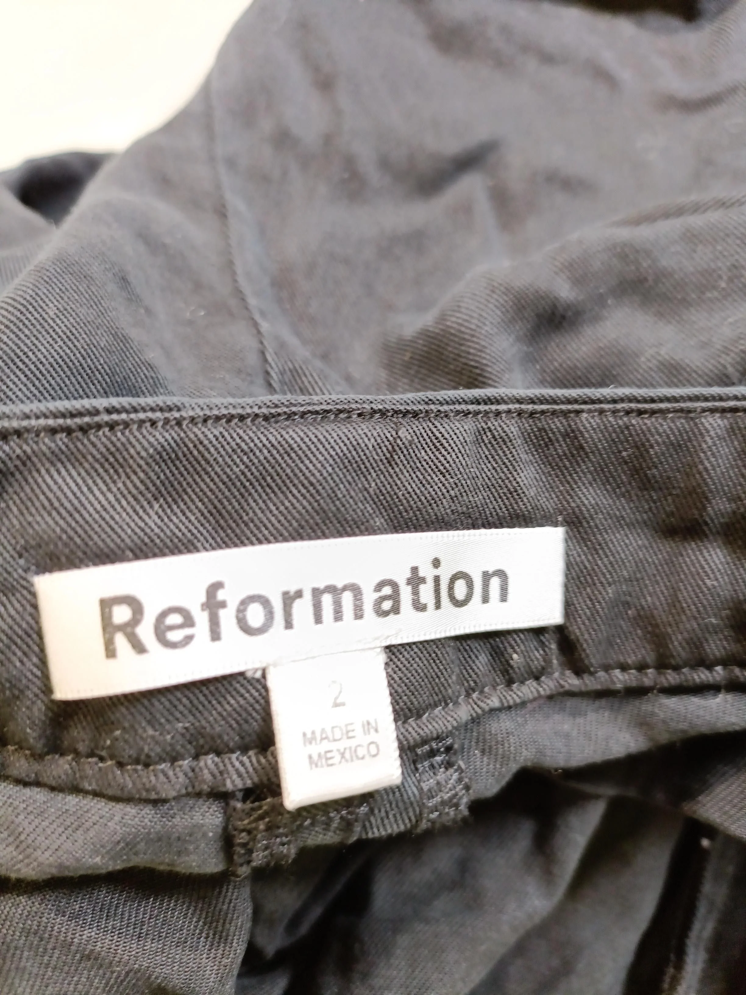Reformation Men's Trousers W 28 in Black 100% Other Wide-Leg Chino - Image 6