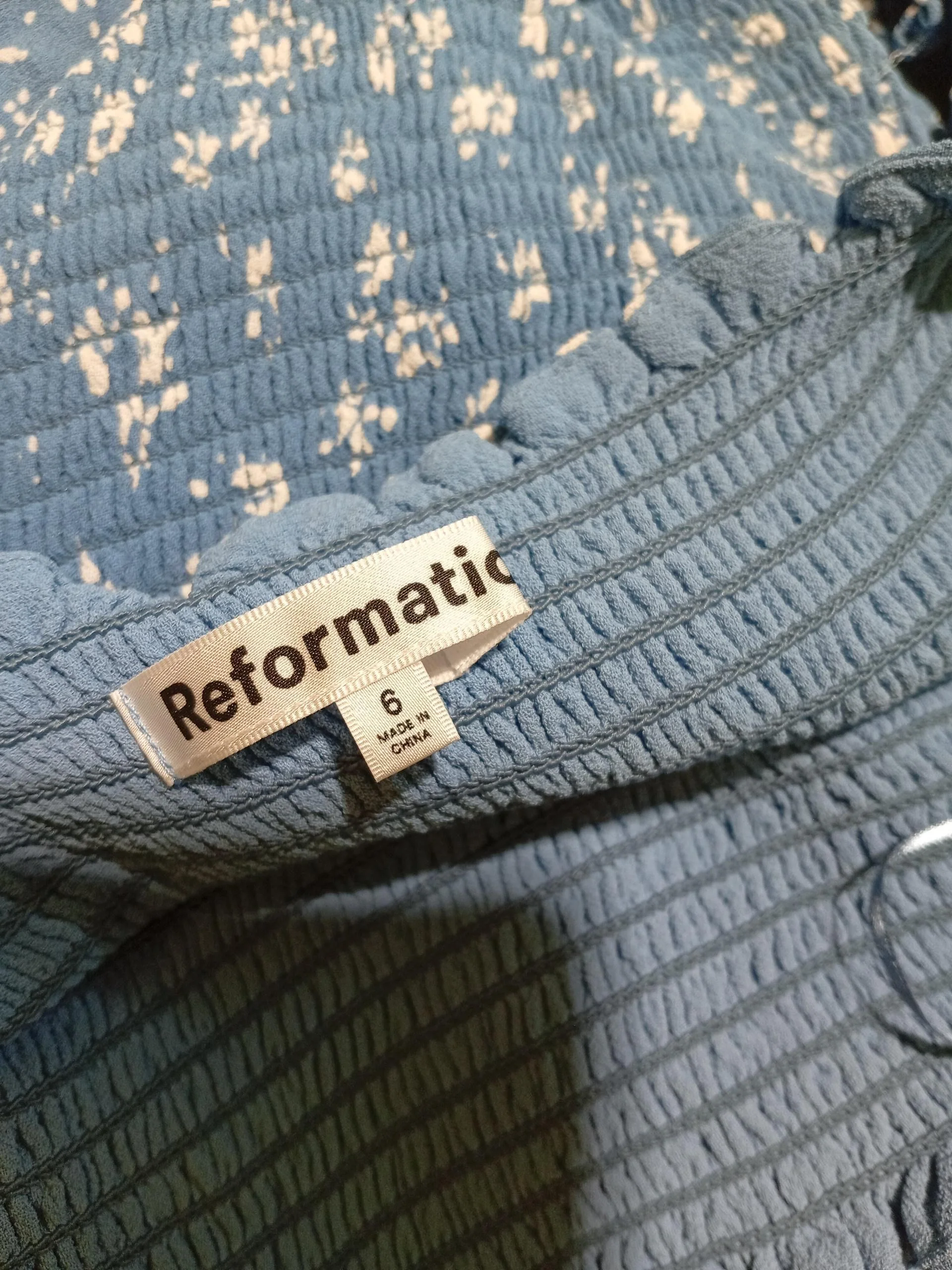 Reformation Mini Dress in Blue - Image 5