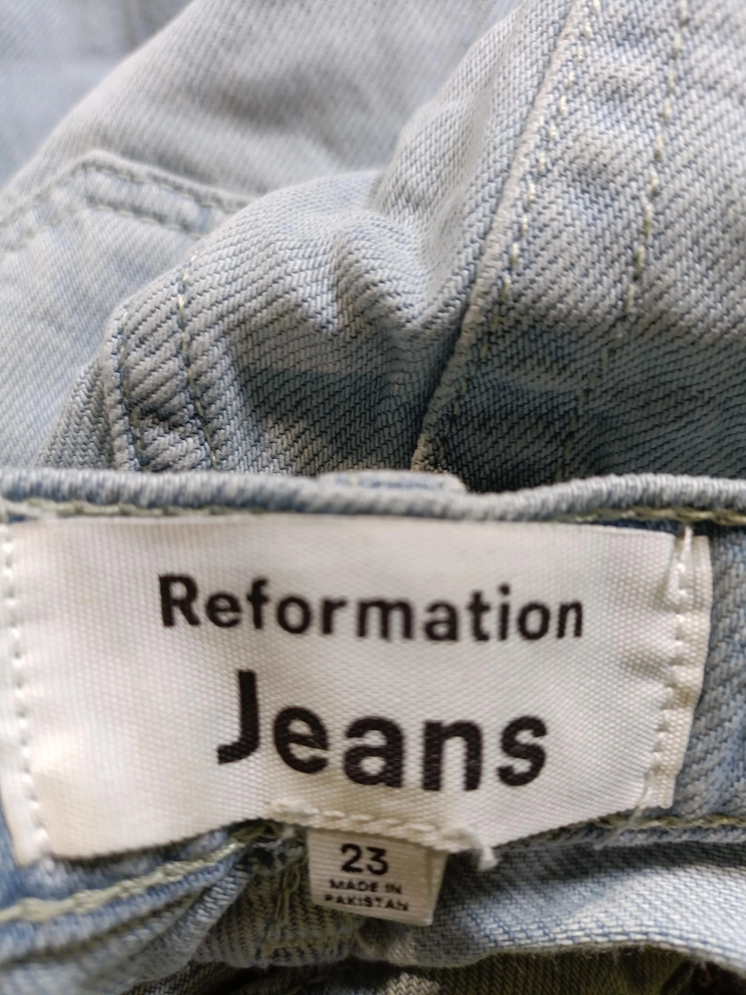 Reformation Women's Jeans W 23 in Blue Cotton with Lyocell Modal Wide-Leg - Image 6