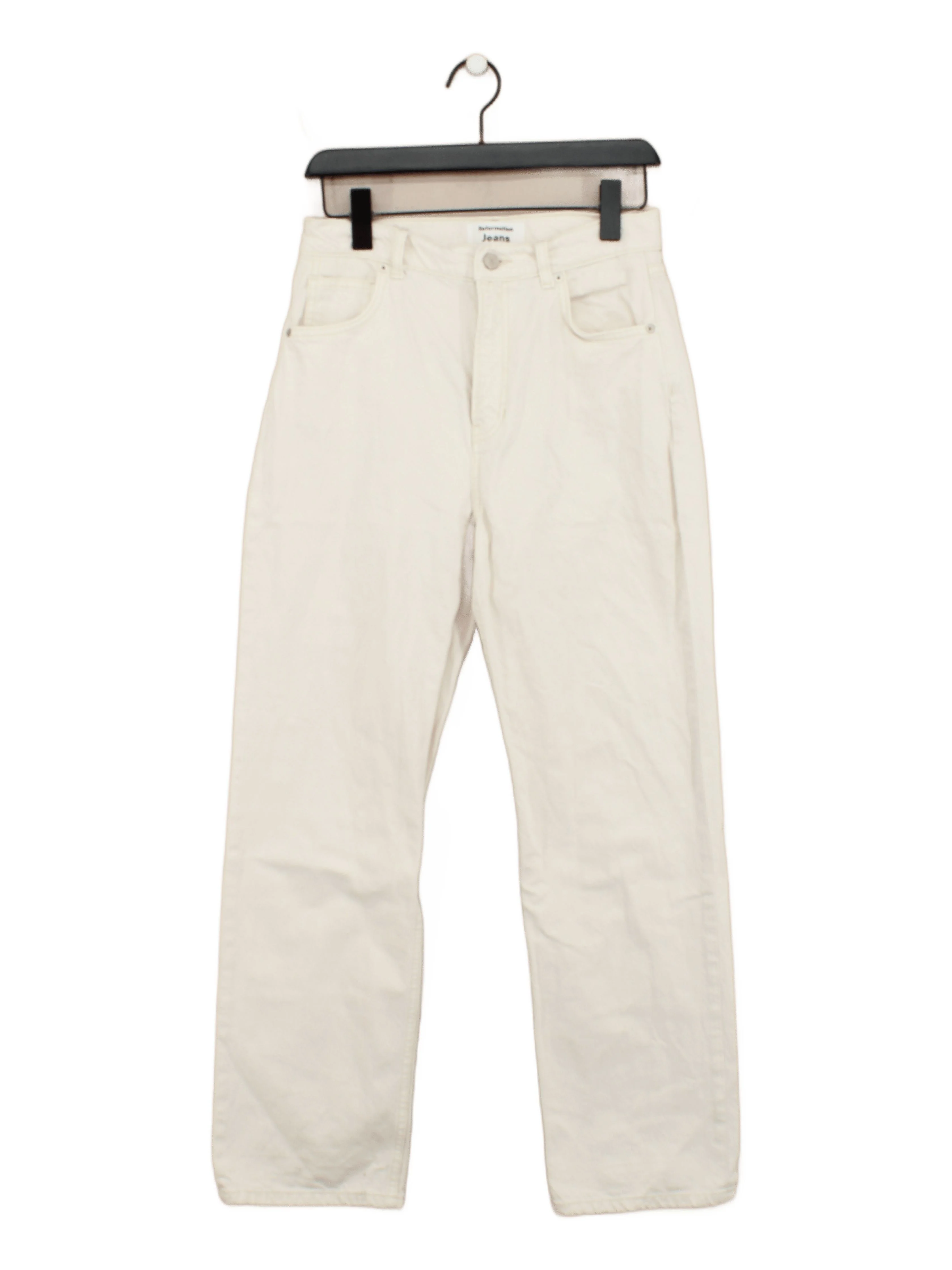 Reformation Women's Jeans W 27 in Cream 100% Cotton Straight
