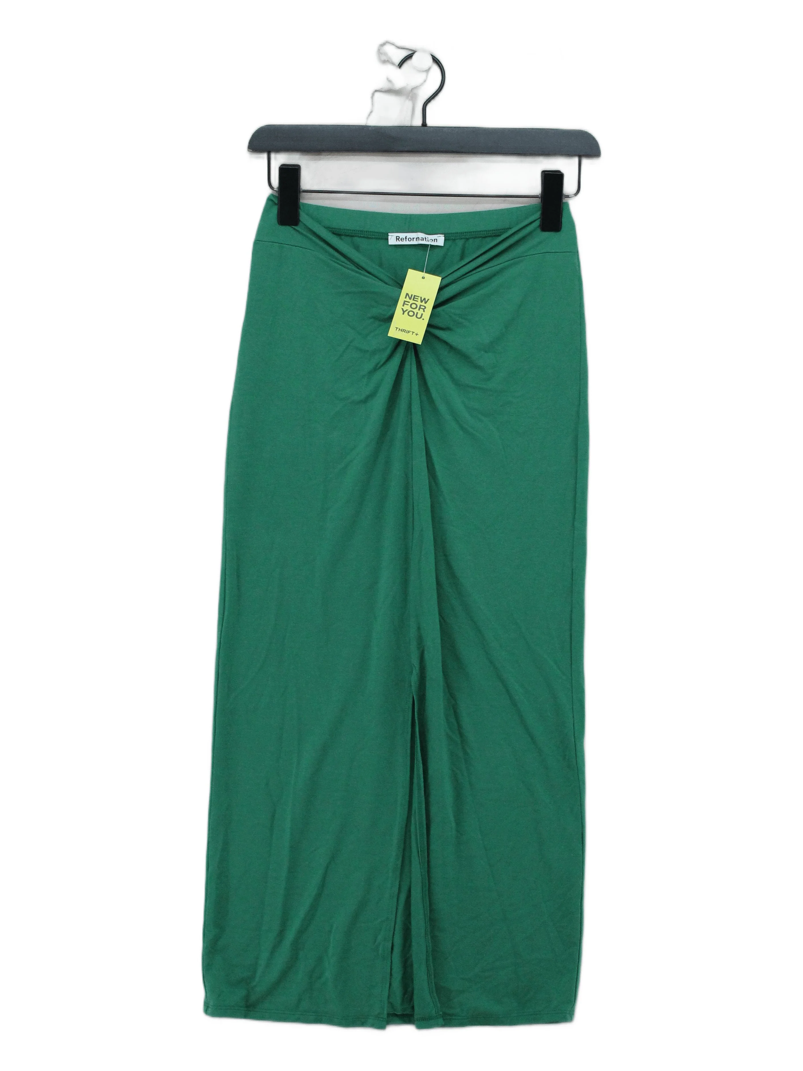 Reformation Women's Midi Skirt XS Green Lyocell Modal