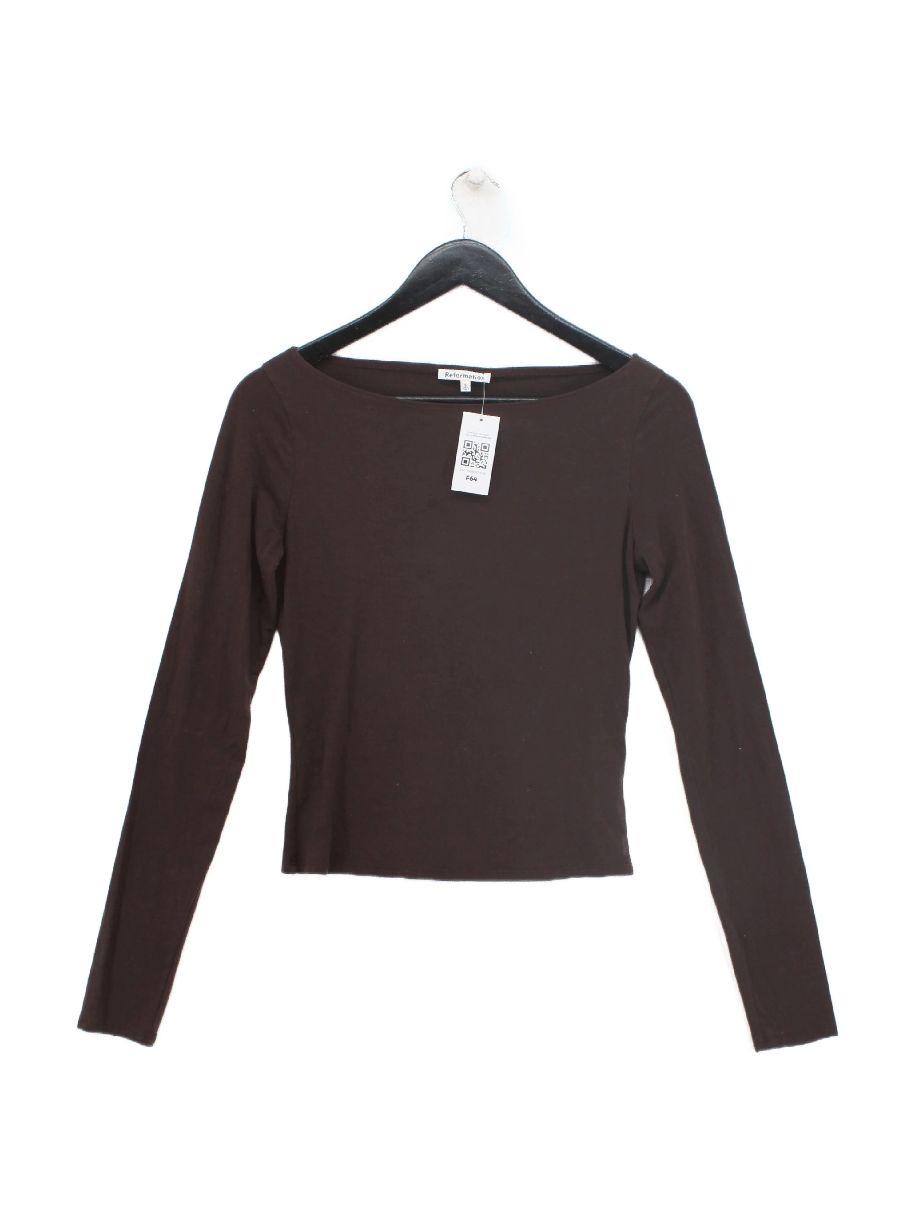 Reformation Women's Top S Brown Lyocell Modal with Spandex Basic