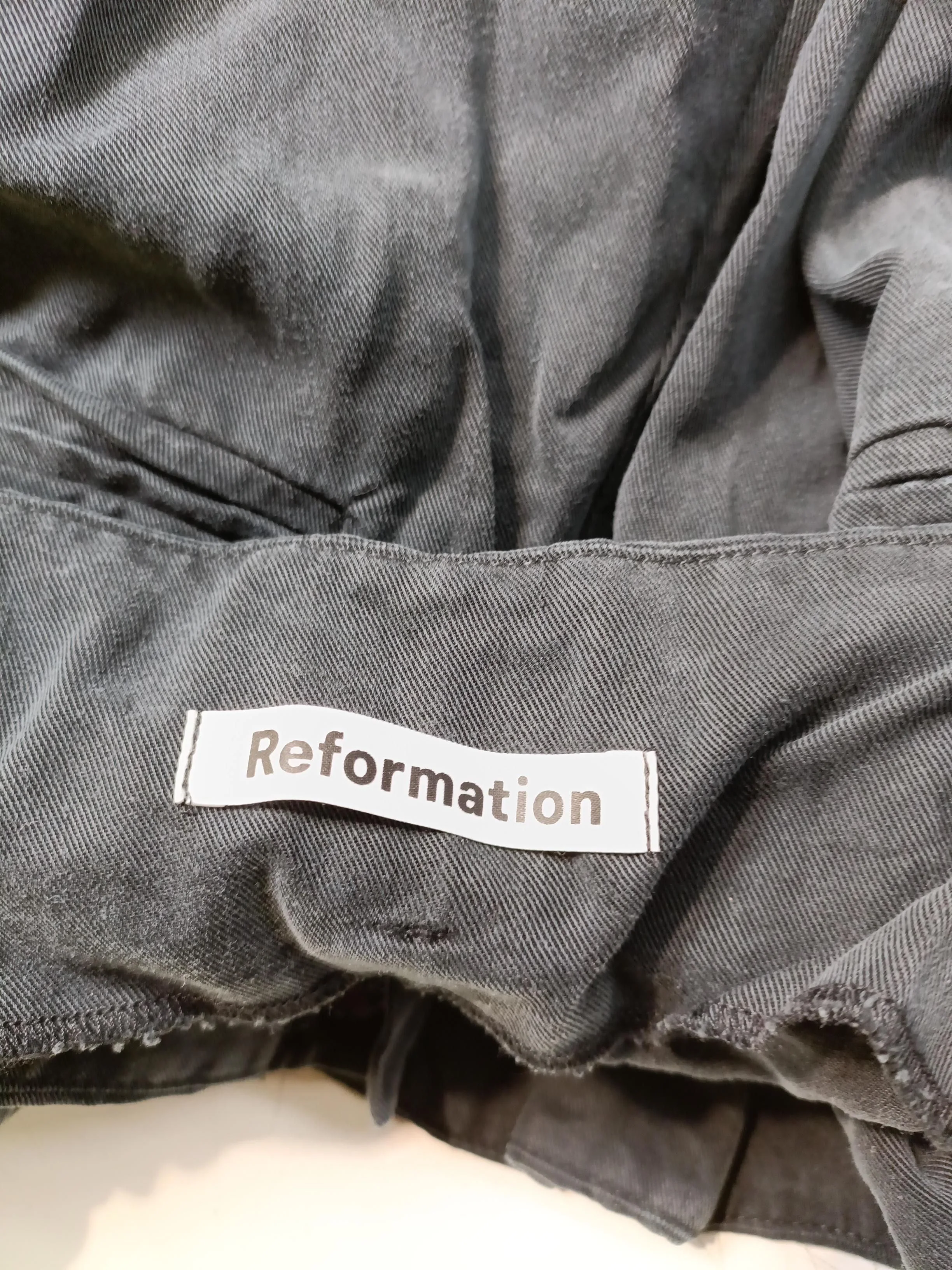 Reformation Women's Trousers UK 6 Grey 100% Lyocell Modal Tapered Cropped - Image 6