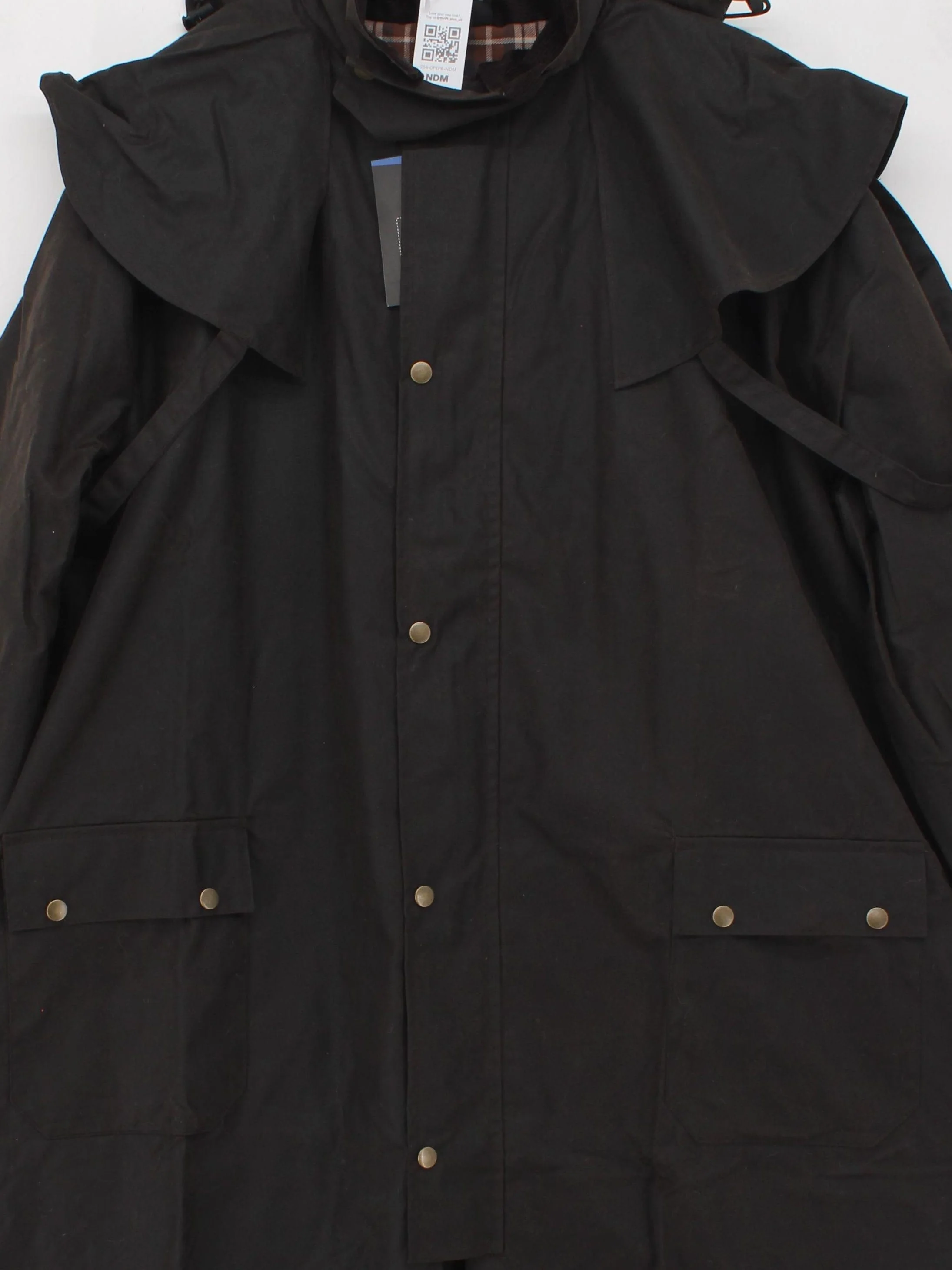 Regatta Men's Coat XXXL Black Checkered Cotton with Cotton Rain Coat - Image 3