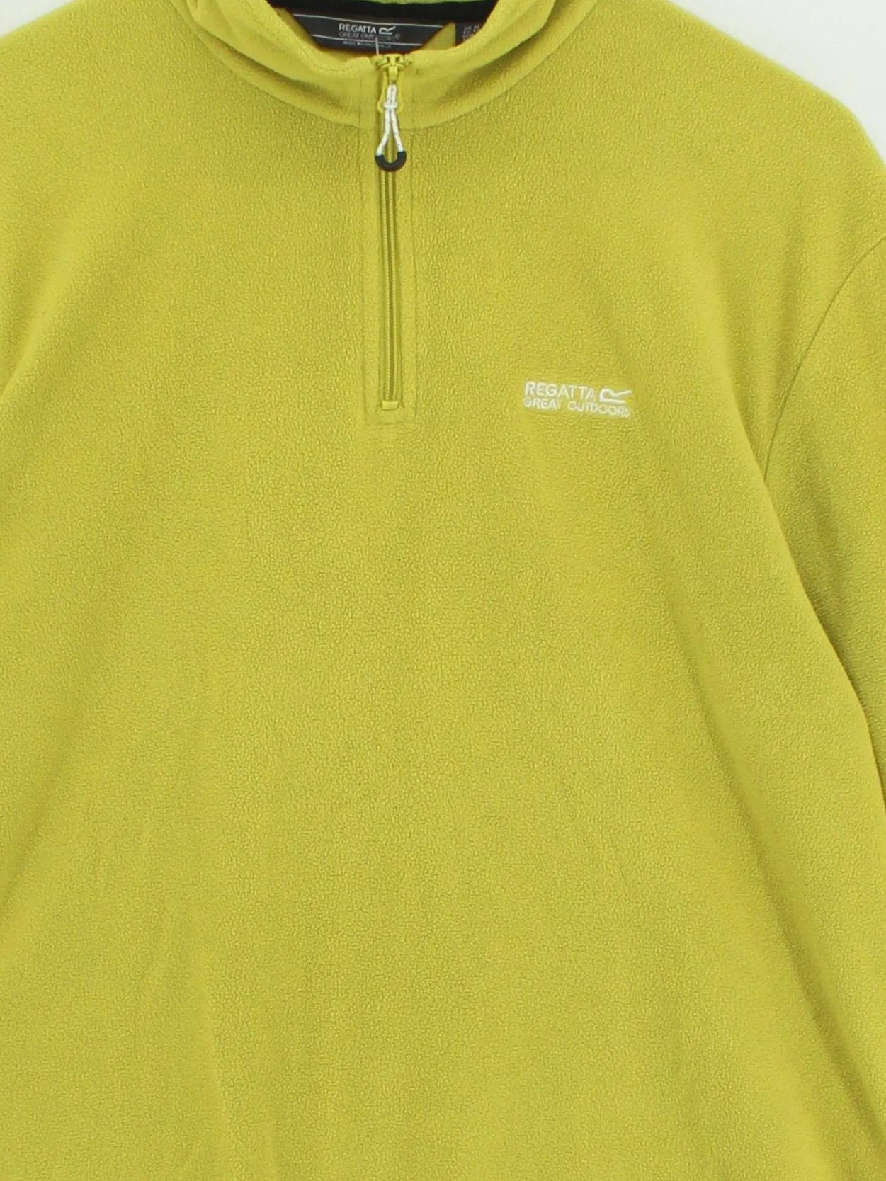 Regatta Men's Jumper M Yellow 100% Polyester Mock Neck Pullover - Image 3