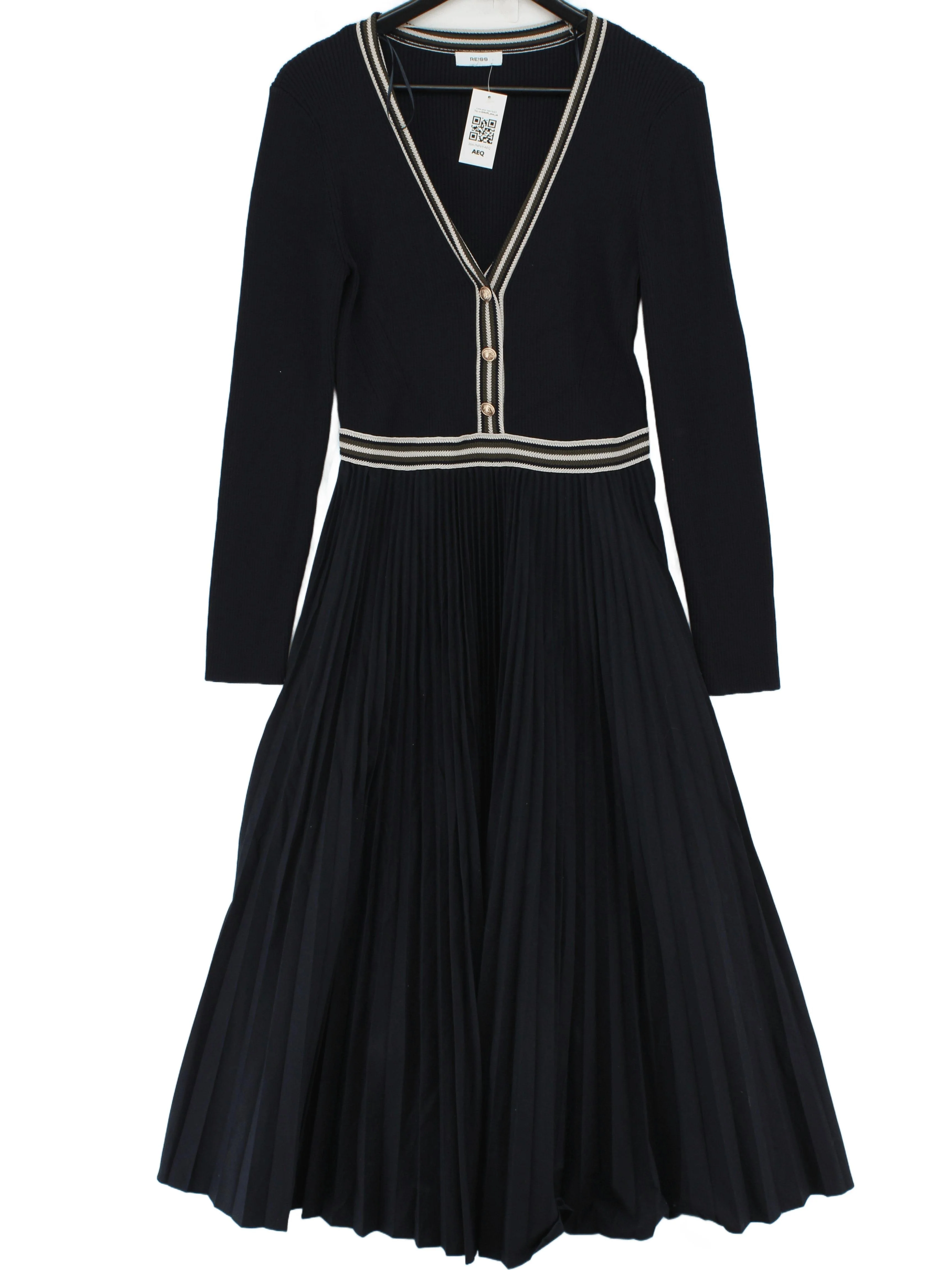 Reiss Jumper Midi Dress S in Black