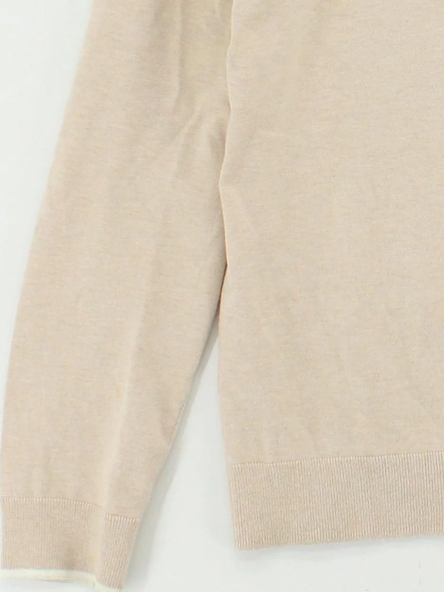 Reiss Men's Jumper L Cream Cotton with Polyester, Polyamide, Elastane Pullover - Image 4