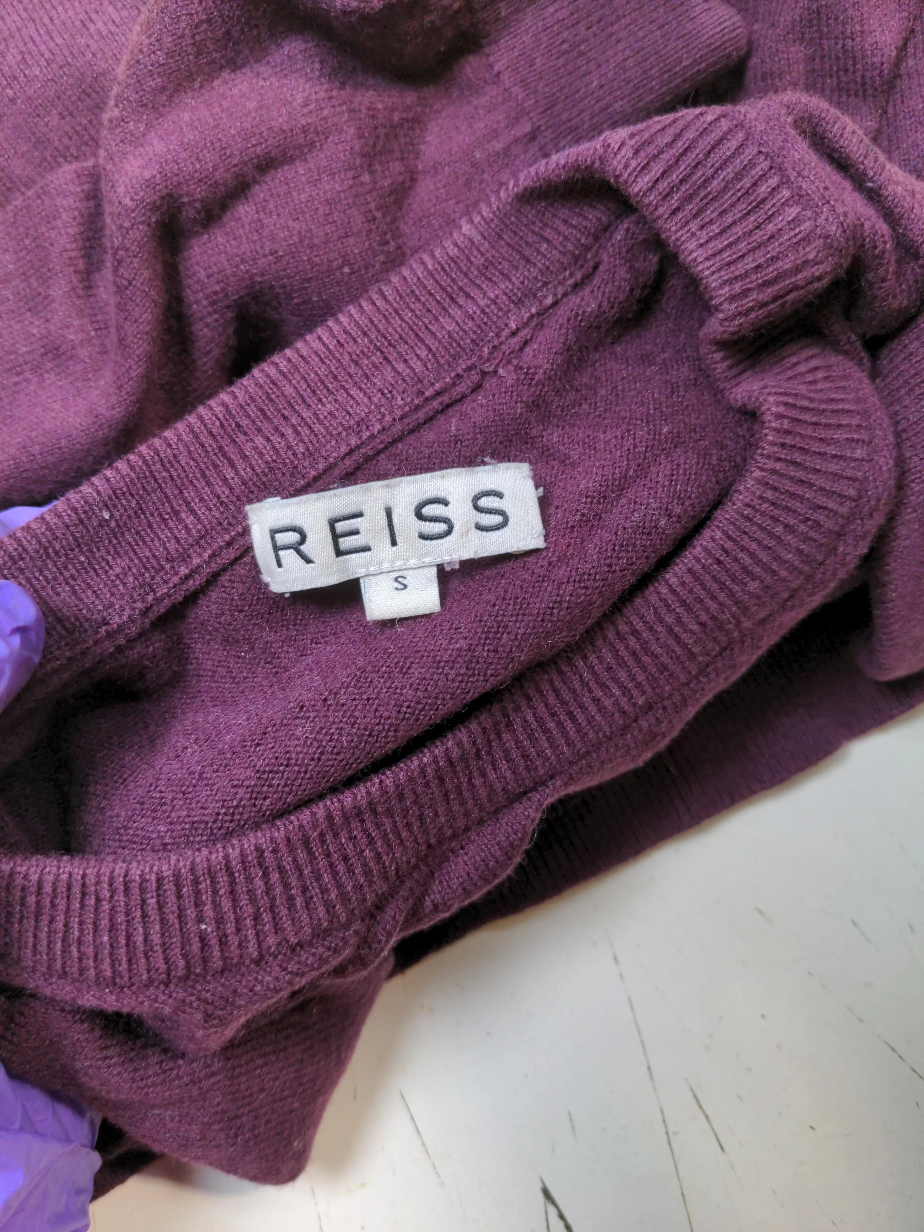 Reiss Men's Jumper S Red 100% Wool Crew Neck Pullover - Image 5