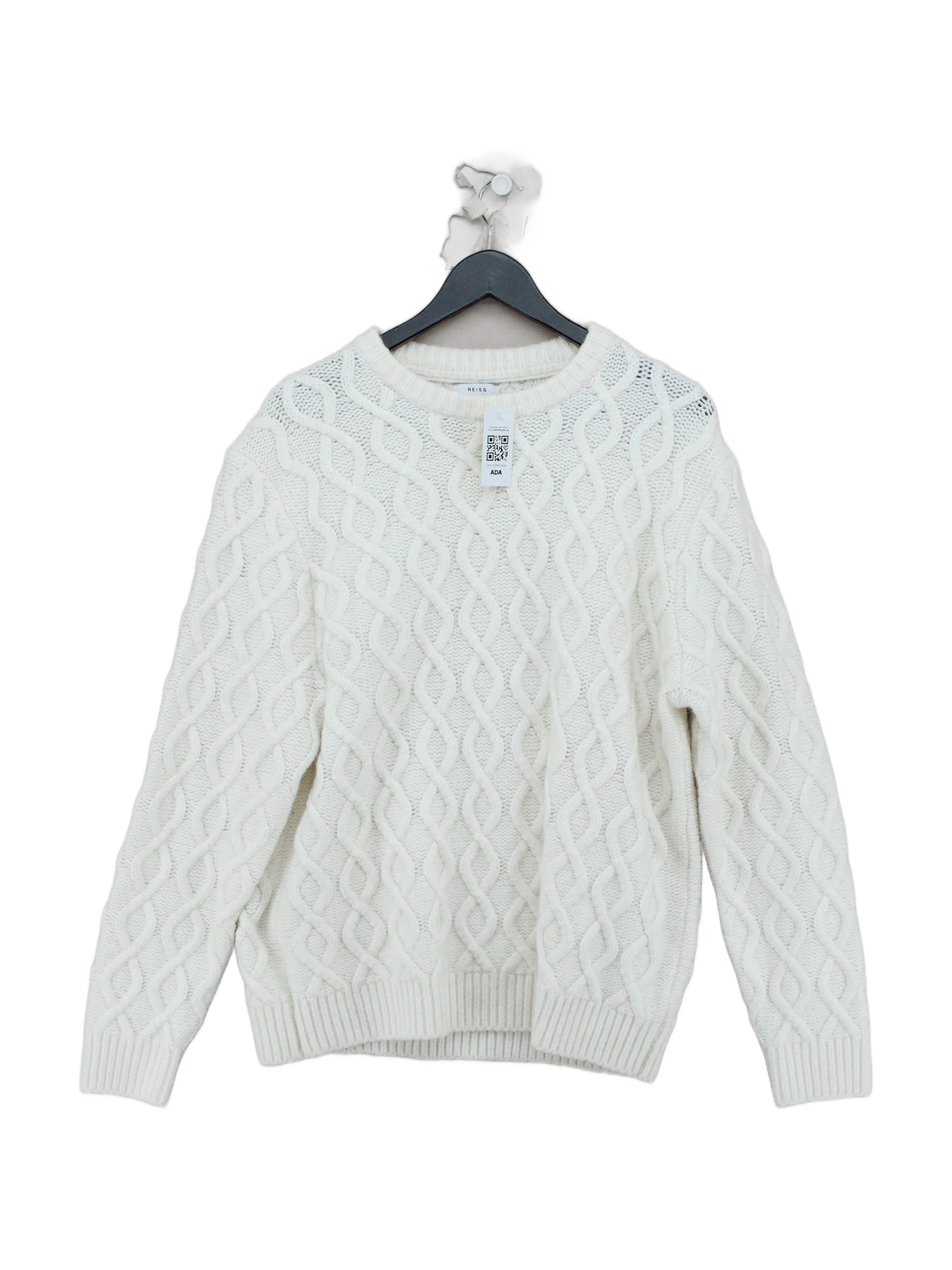 Reiss Men's Jumper XXL Cream Polyamide with Acrylic, Wool, Angora Pullover