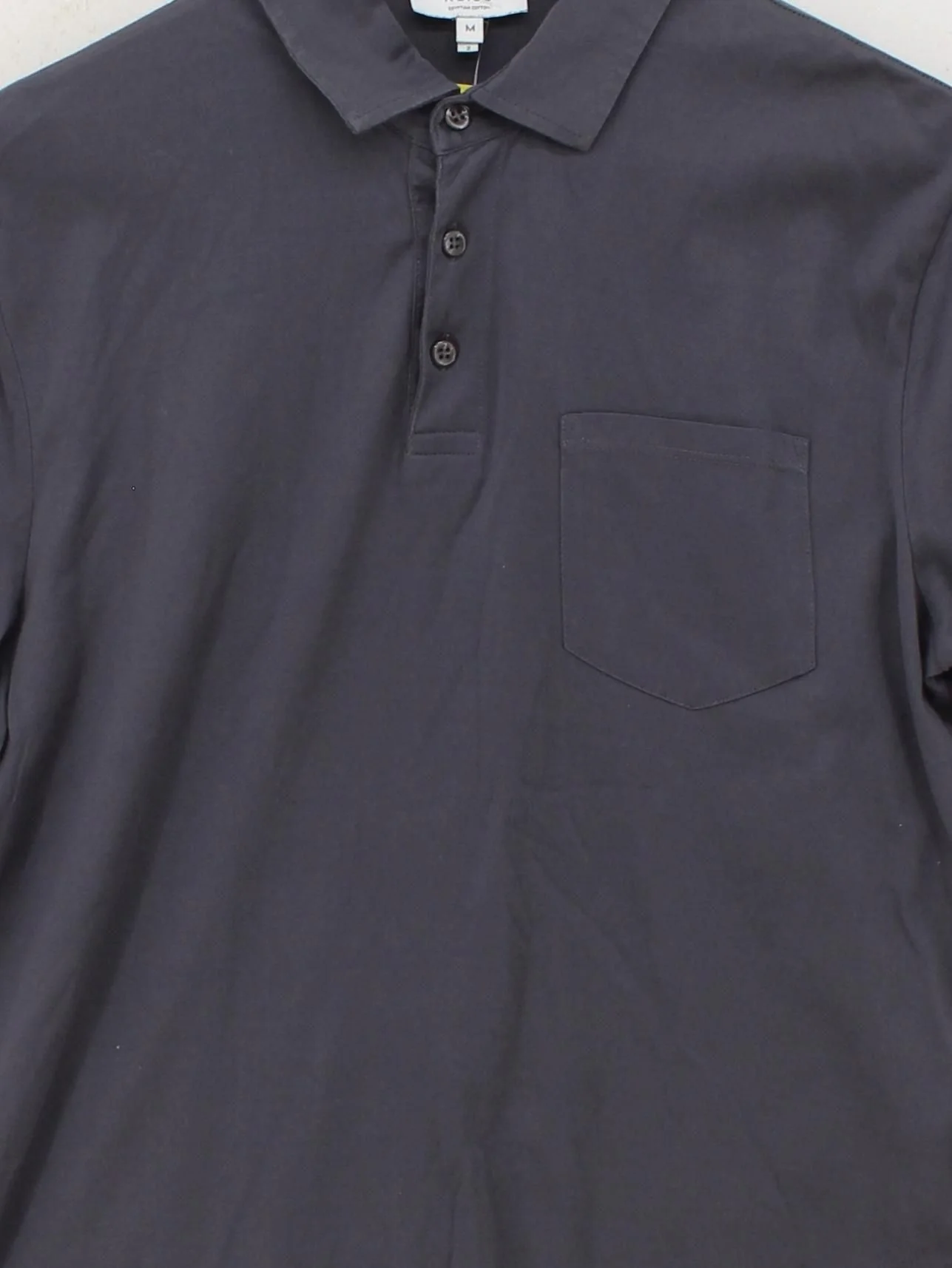 Reiss Men's Polo M Grey 100% Cotton Basic - Image 3