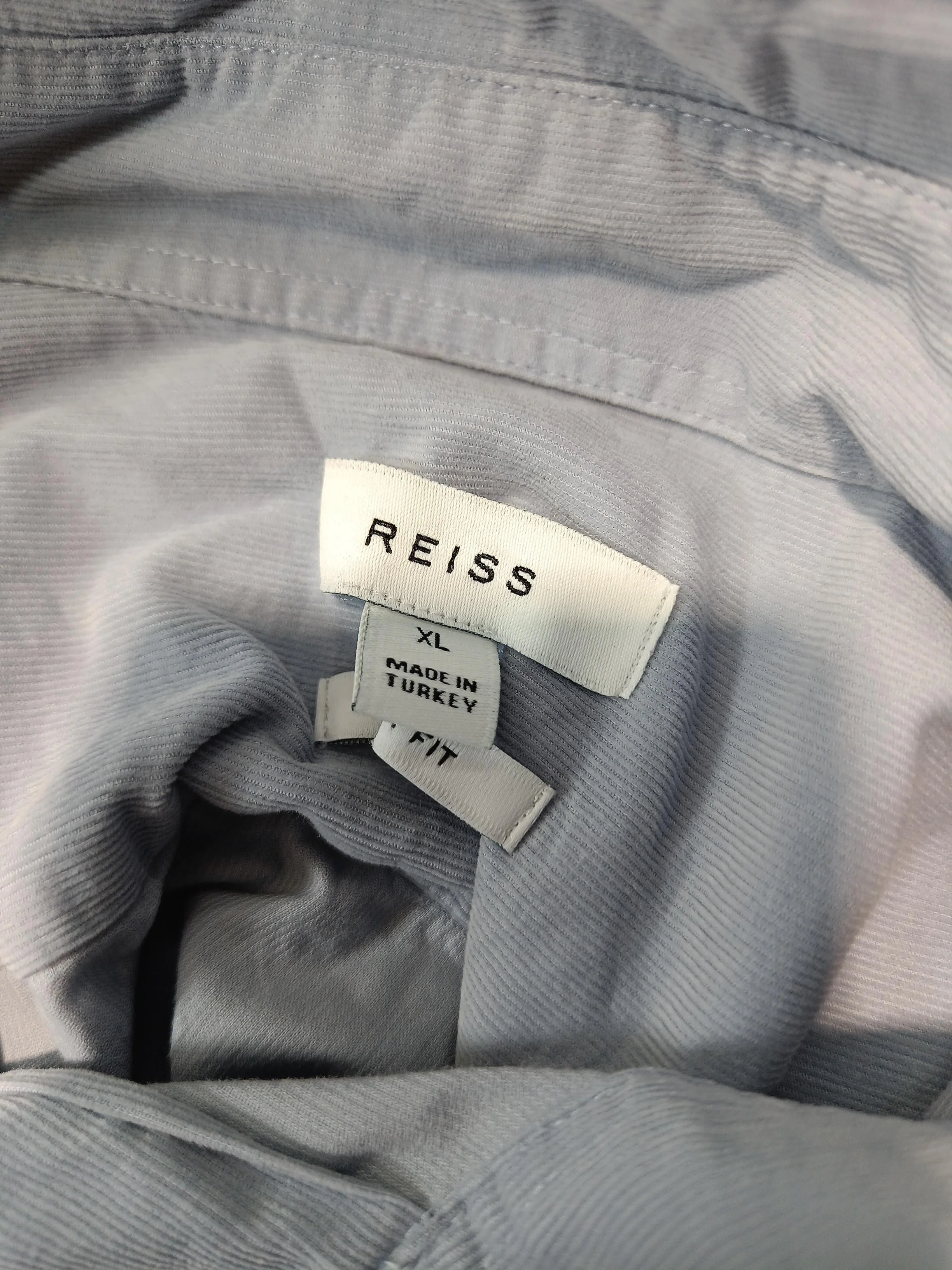 Reiss Men's Shirt XL Blue 100% Cotton Basic - Image 5