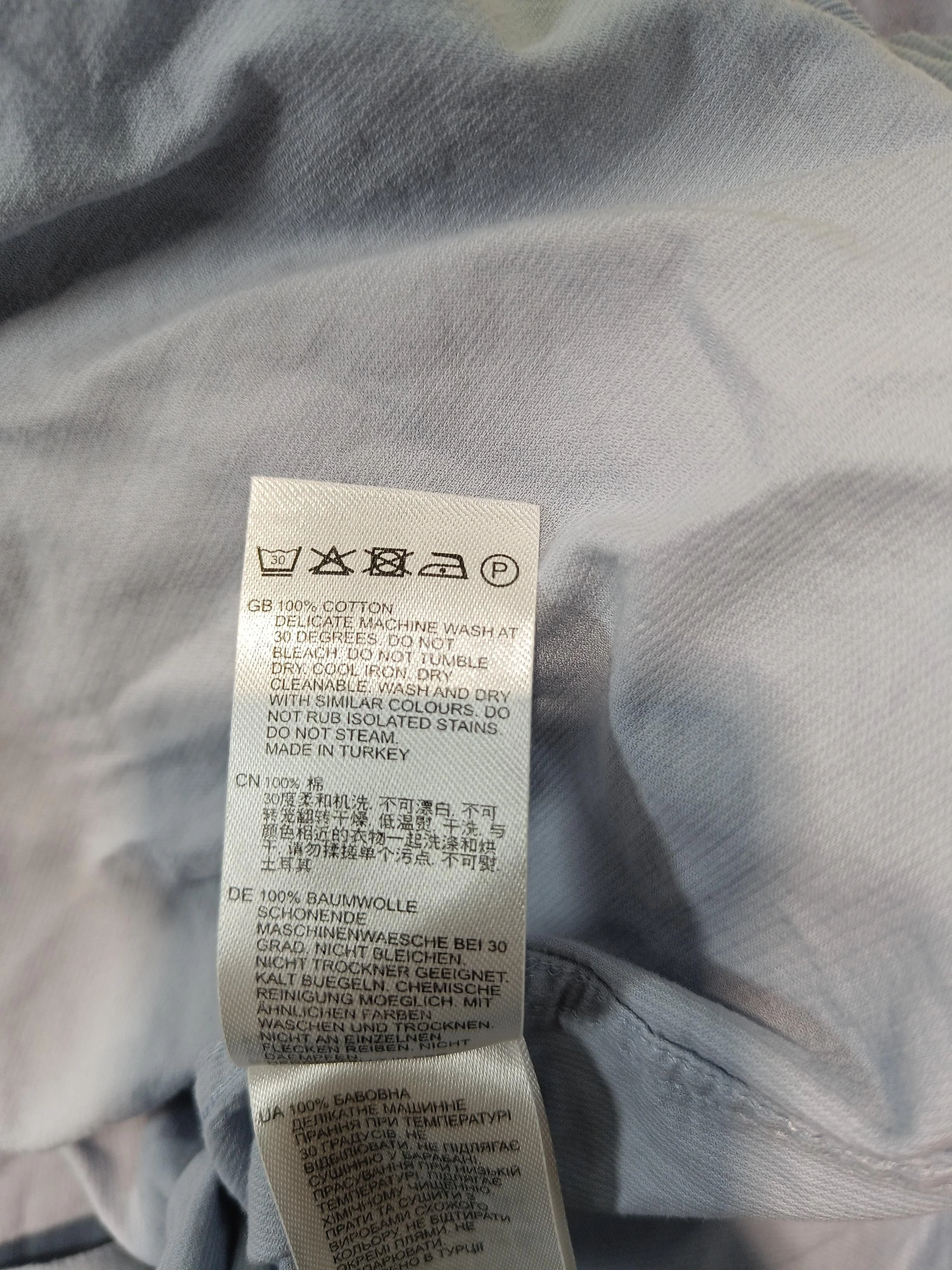 Reiss Men's Shirt XL Blue 100% Cotton Basic - Image 6