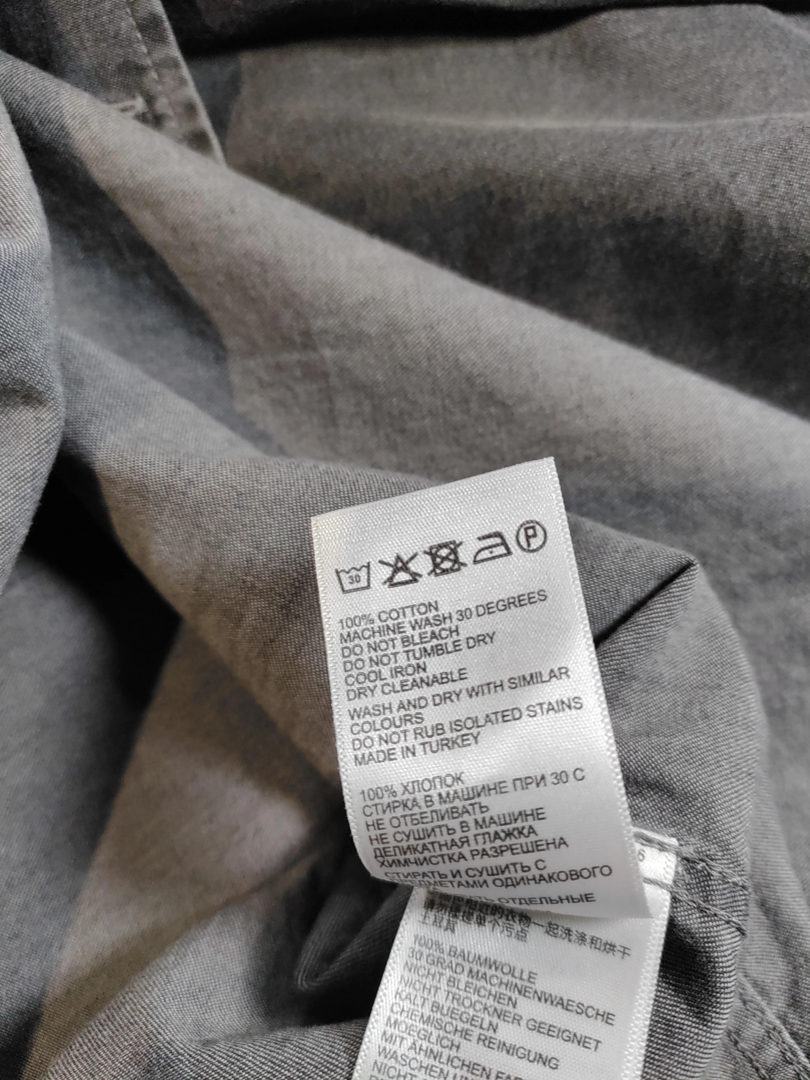 Reiss Men's Shirt XL Grey 100% Cotton Basic - Image 6
