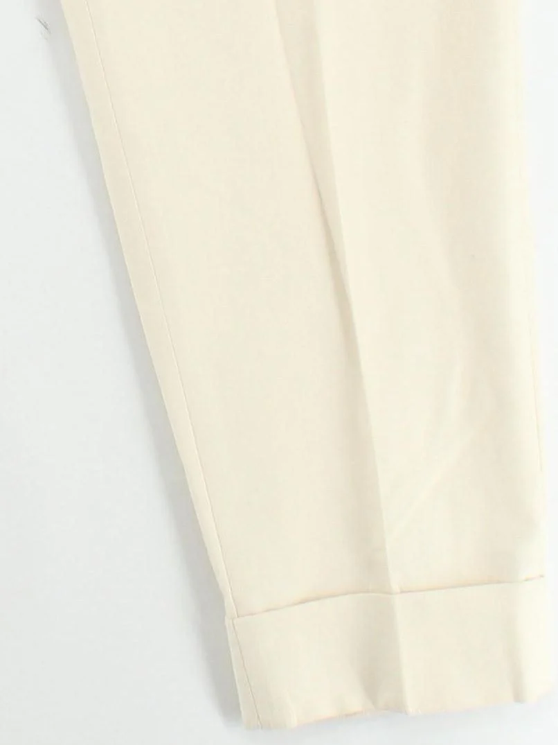 Reiss Men's Suit Trousers W 34 in Cream Cotton - Image 4