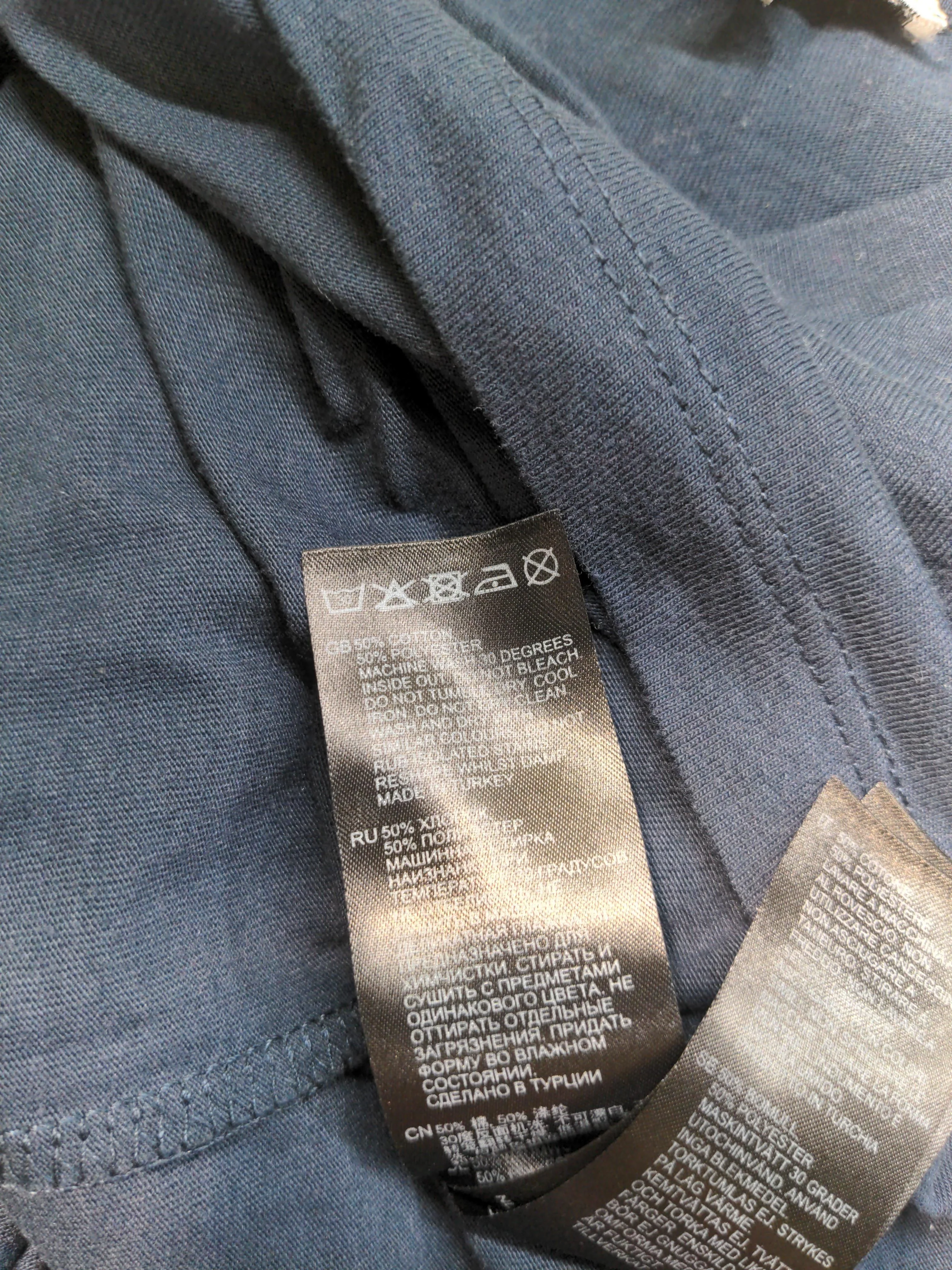 Reiss Men's T-Shirt S Blue Polyester with Cotton Basic - Image 7