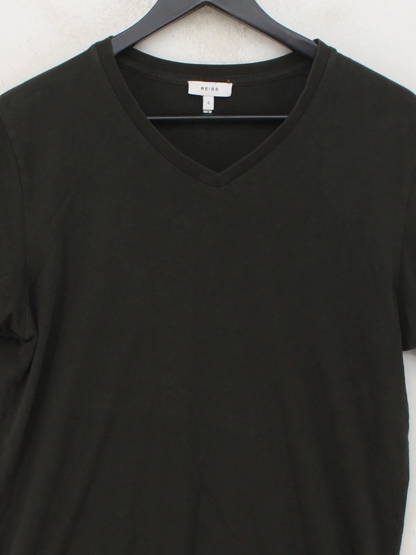 Reiss Men's T-Shirt S Green 100% Cotton Basic - Image 3