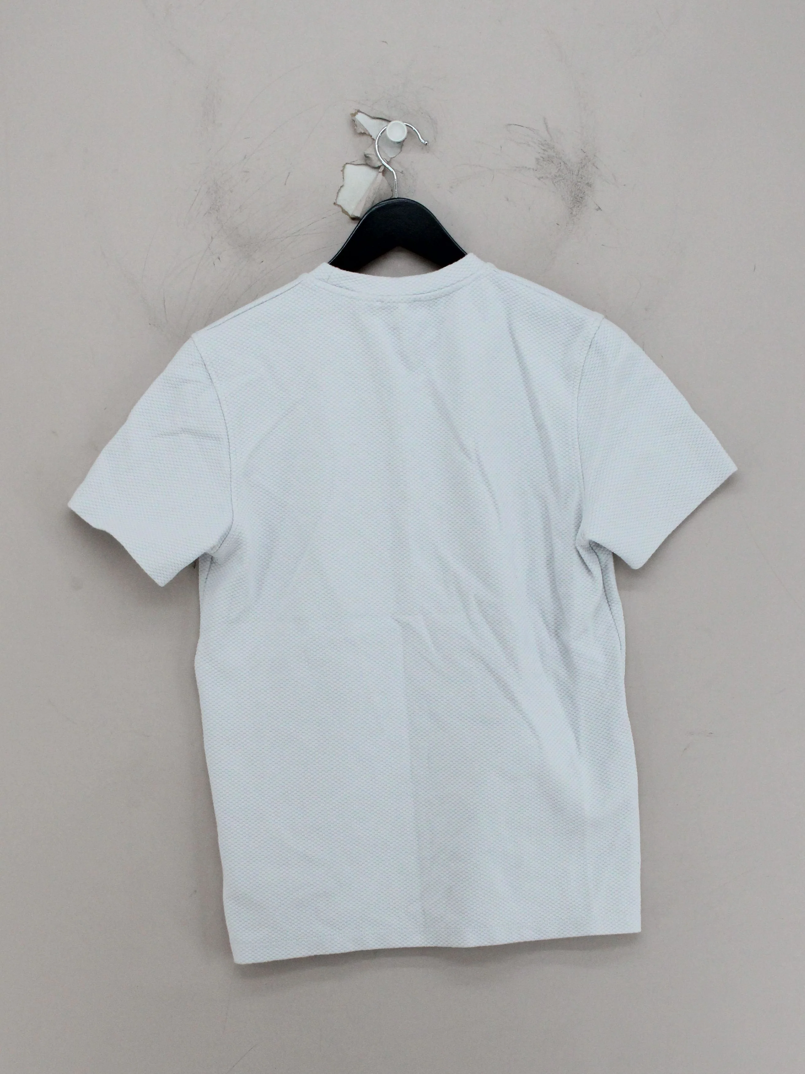 Reiss Men's T-Shirt S White Cotton with Polyester, Elastane Basic - Image 2