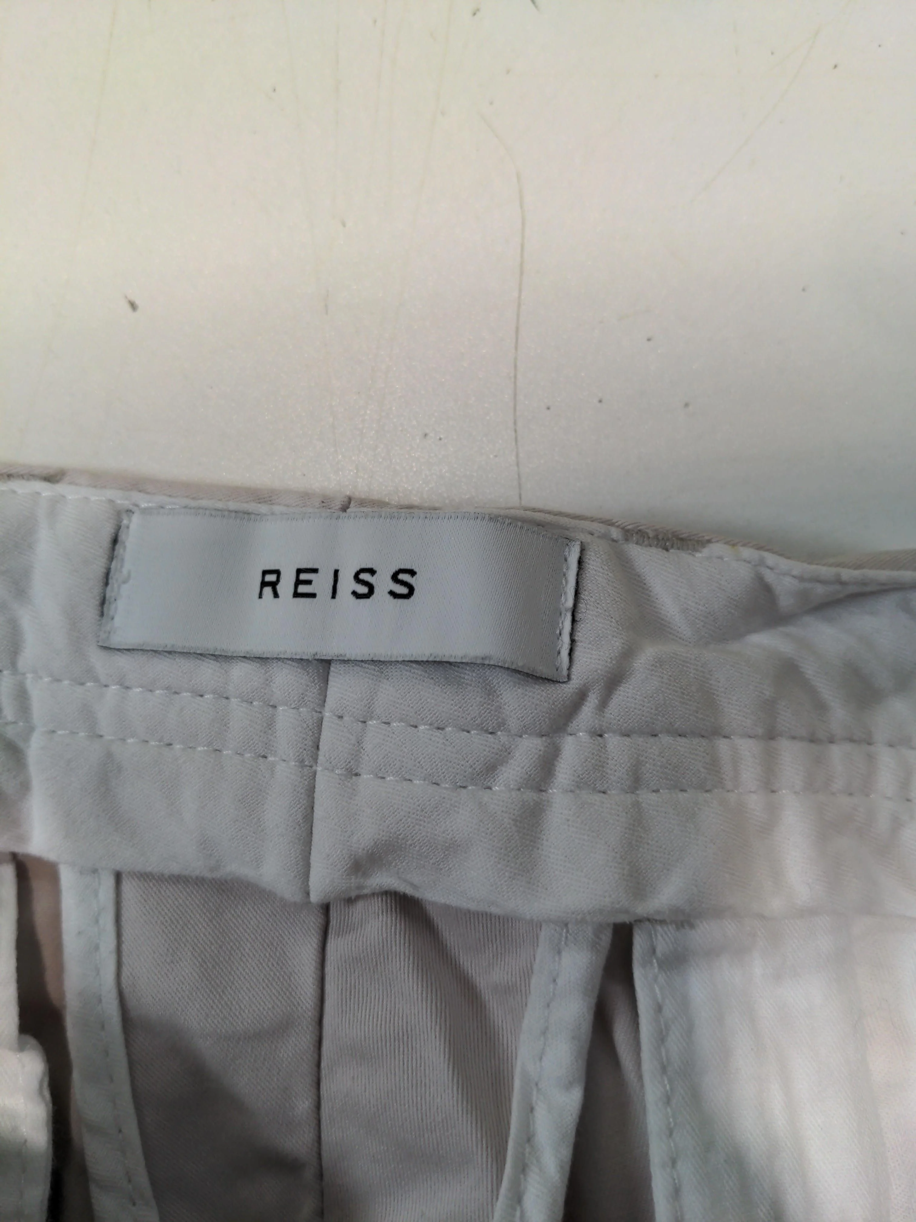Reiss Men's Trousers W 34 in Cream Cotton with Elastane Straight Chino - Image 8