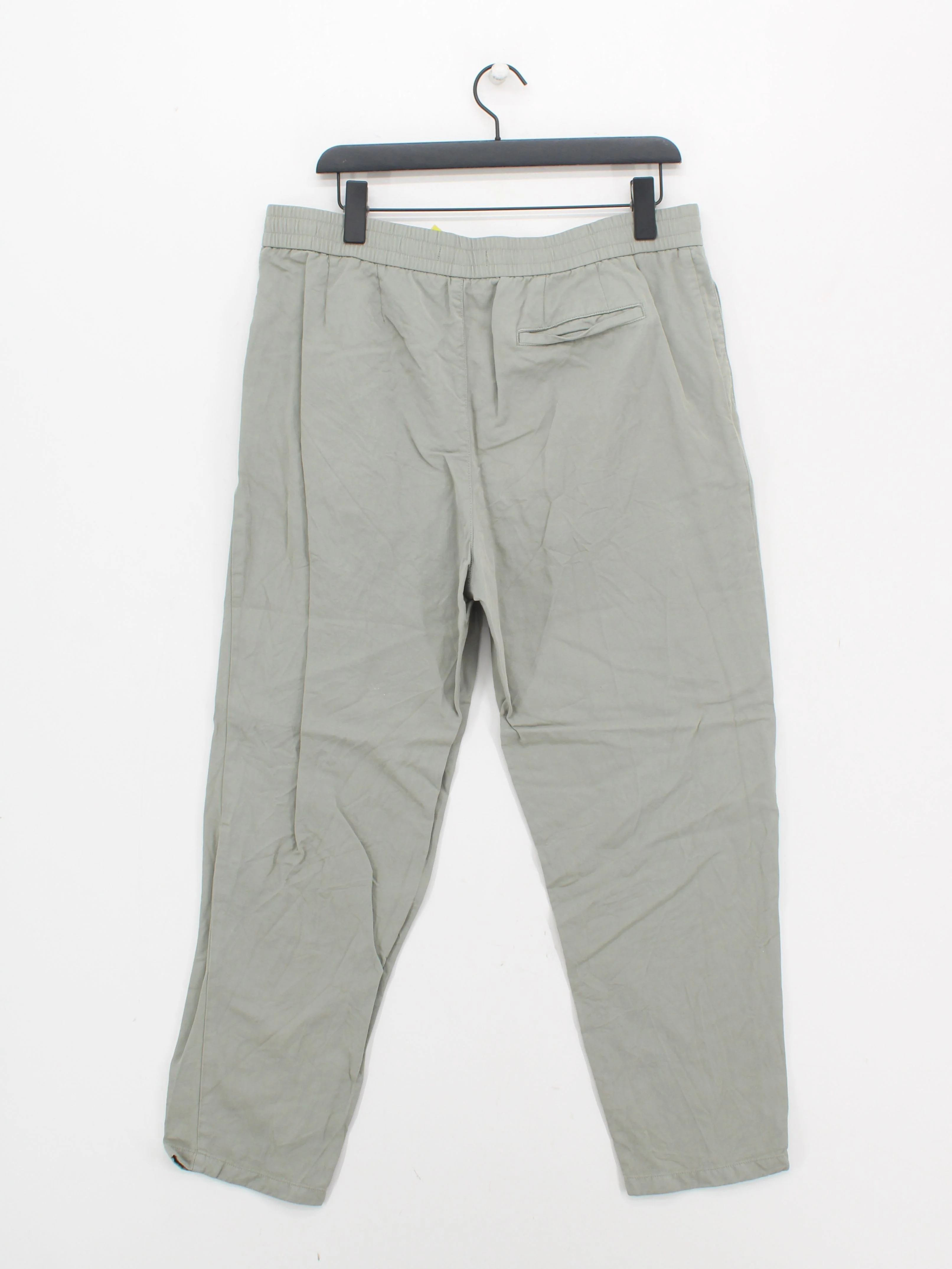 Reiss Men's Trousers W 34 in Green Cotton with Linen, Lyocell Modal Chino - Image 2
