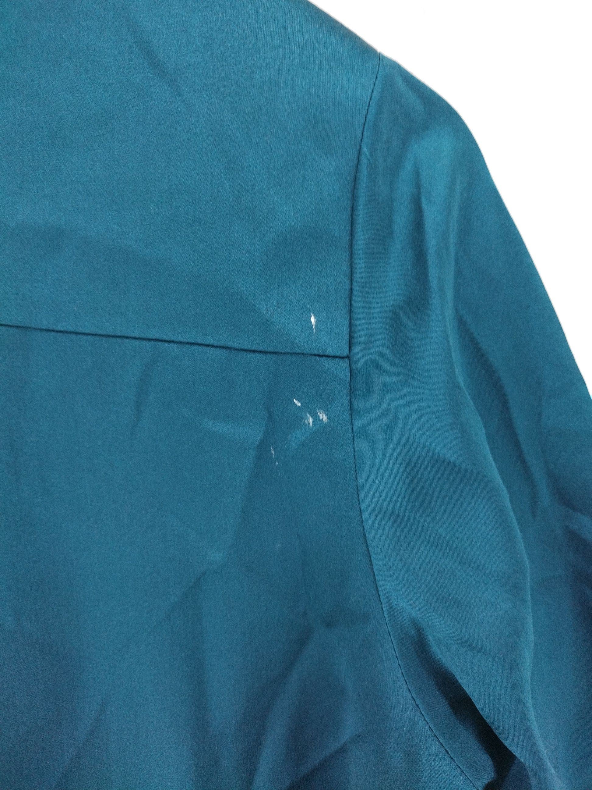Reiss Women's Blouse S Blue 100% Silk Long Sleeve Collared Basic - Image 5