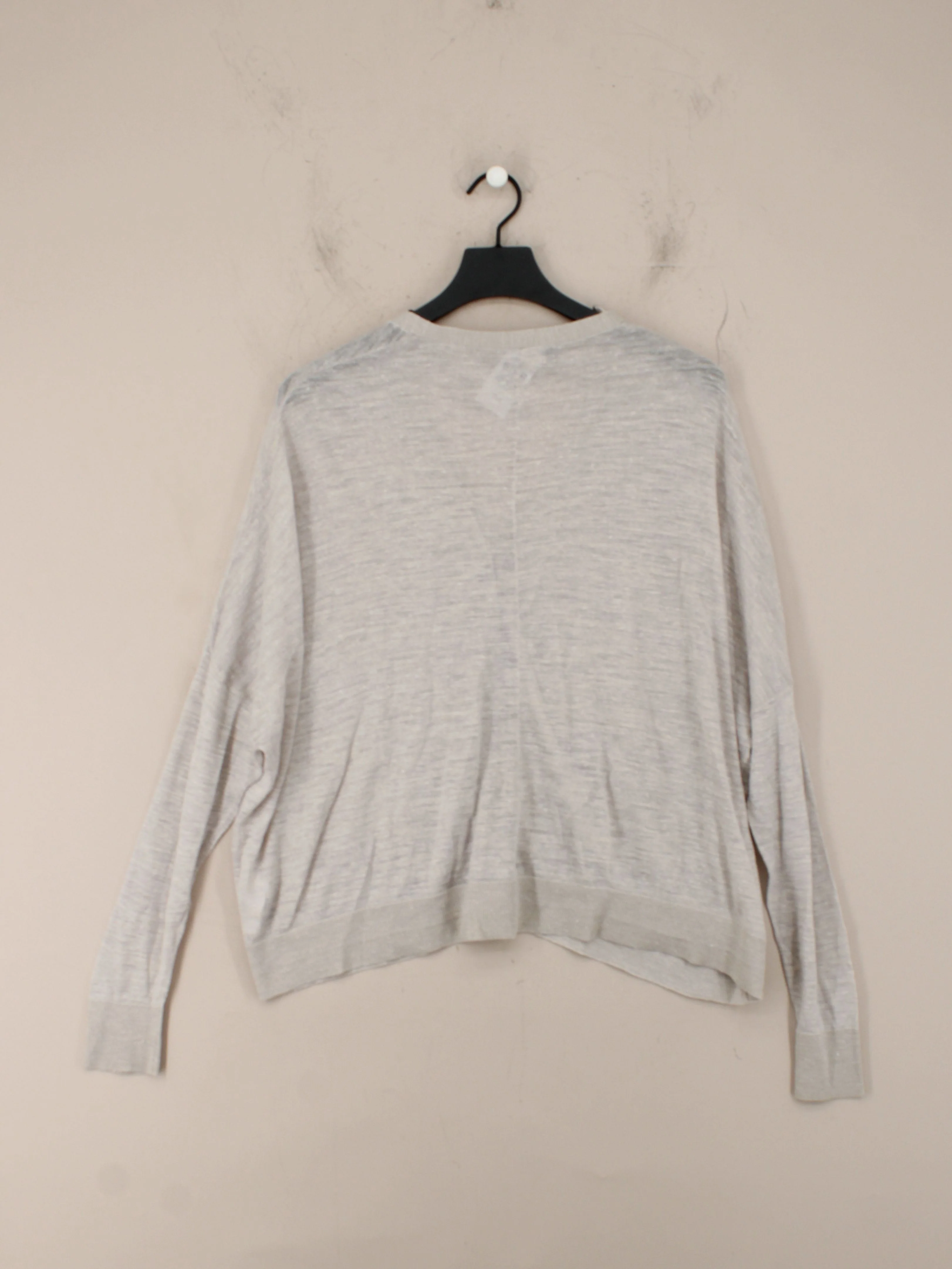 Reiss Women's Cardigan L Tan Nylon with Acrylic, Wool V-Neck Cardigan - Image 2