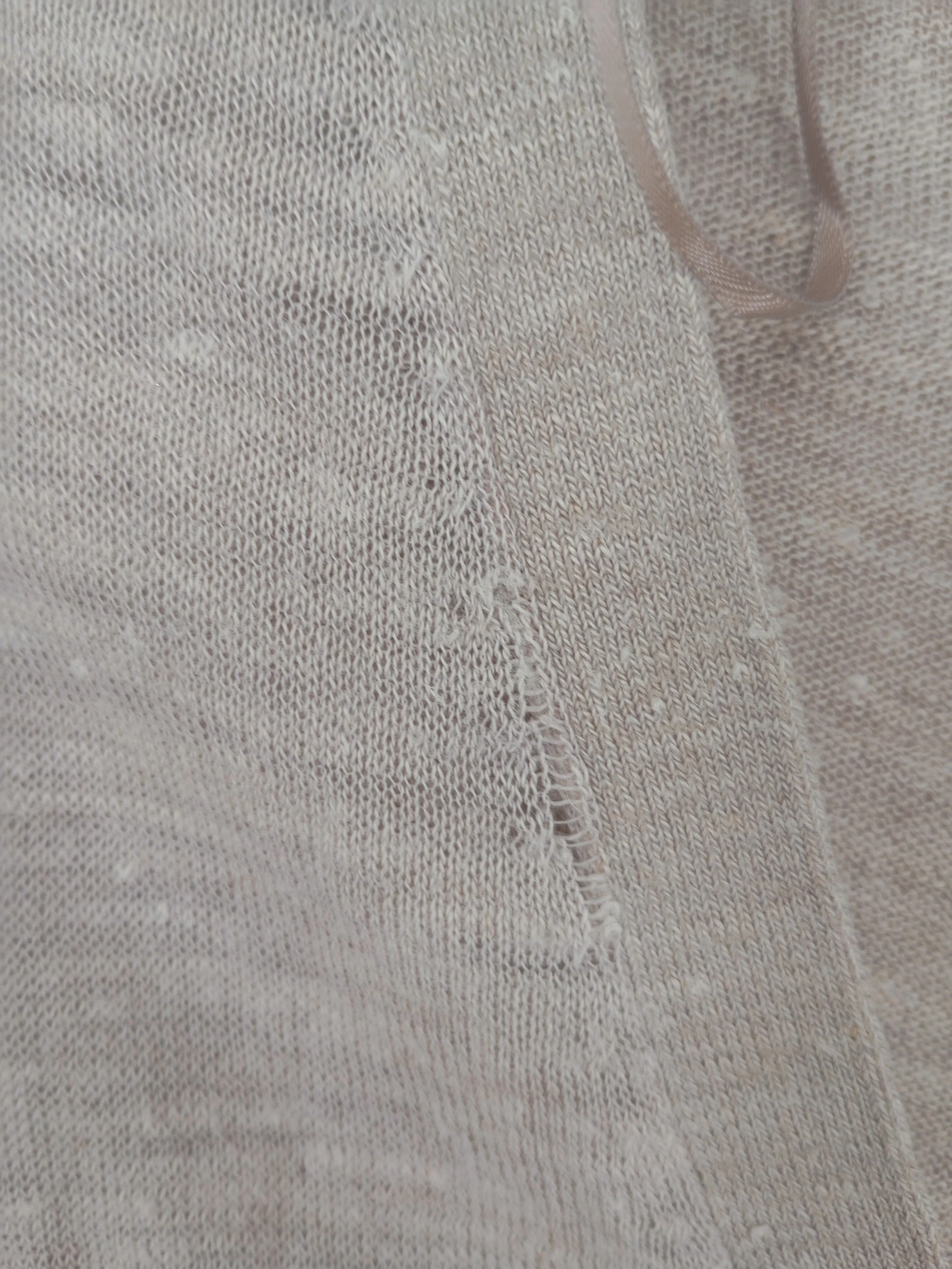 Reiss Women's Cardigan L Tan Nylon with Acrylic, Wool V-Neck Cardigan - Image 5