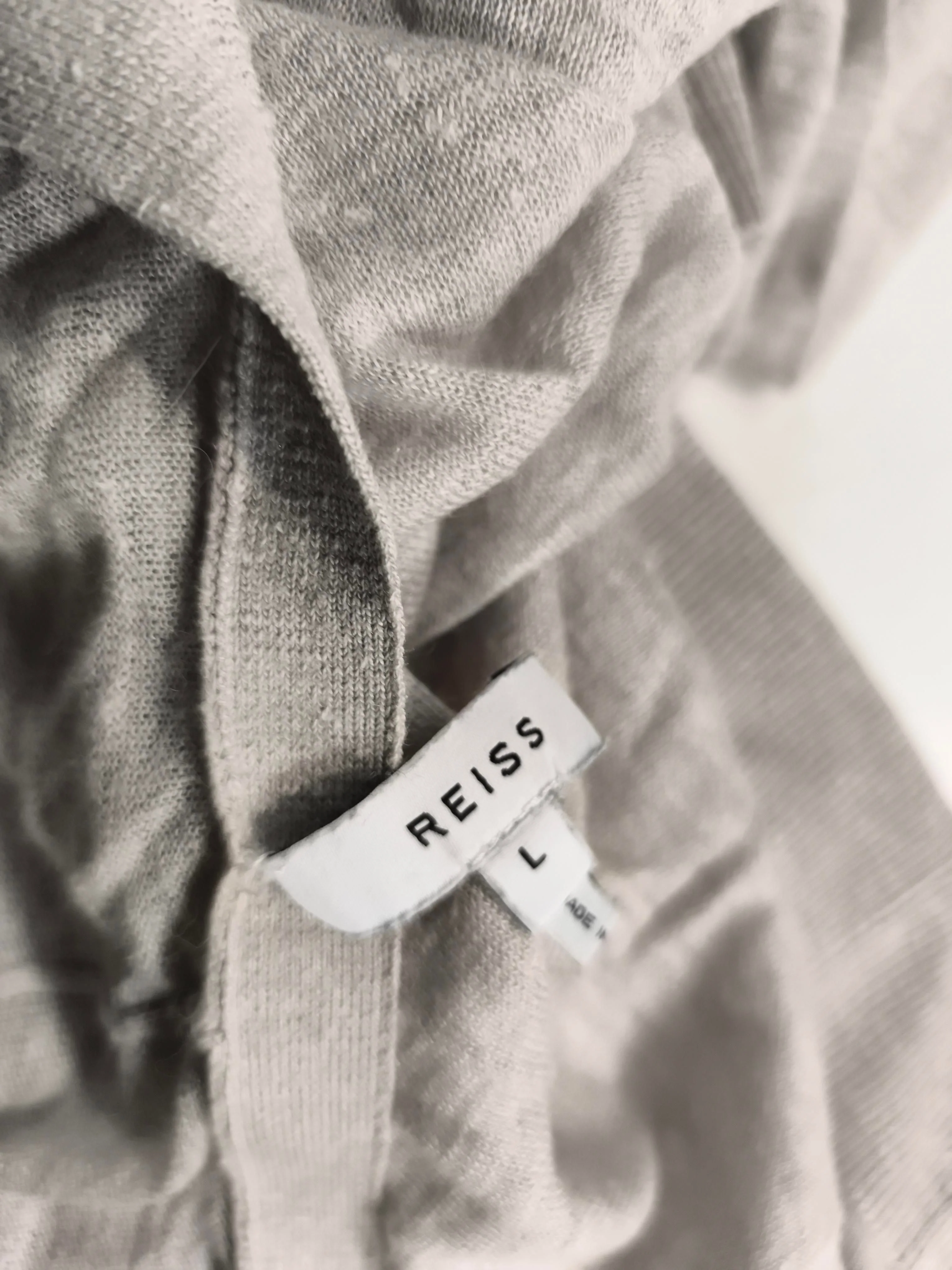Reiss Women's Cardigan L Tan Nylon with Acrylic, Wool V-Neck Cardigan - Image 7