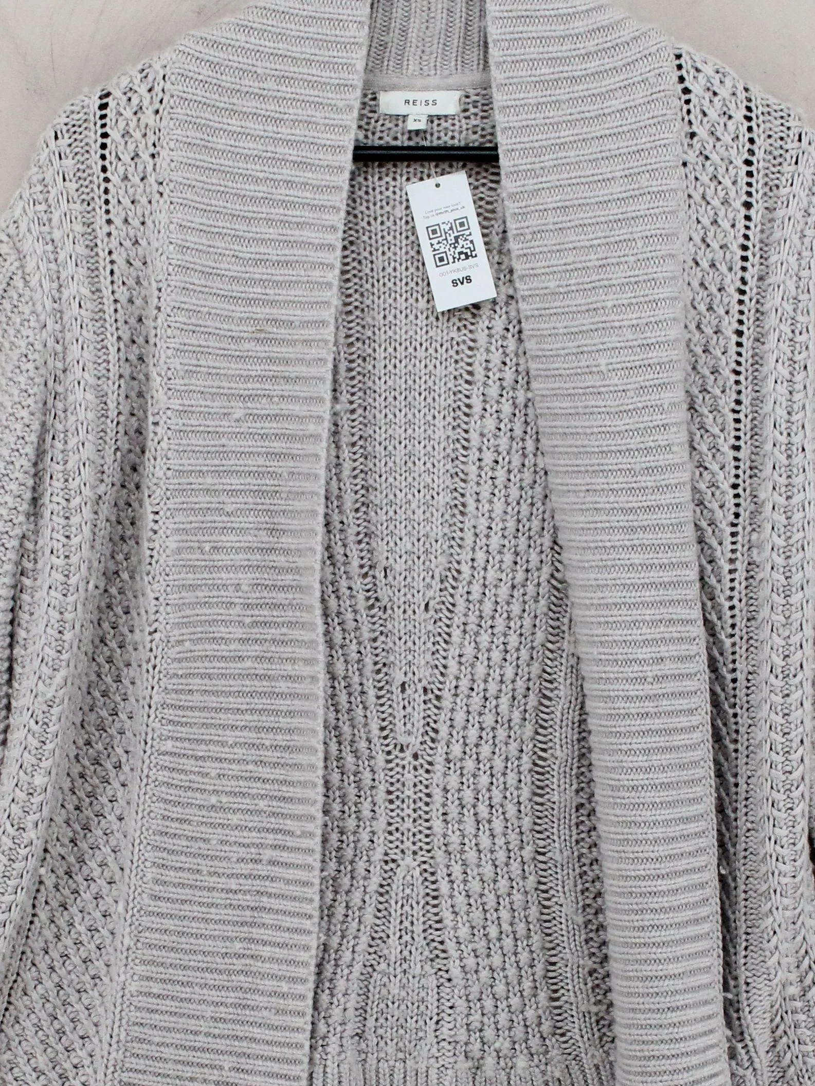 Reiss Women's Cardigan XS Grey Viscose with Wool, Nylon, Cashmere Cardigan - Image 3
