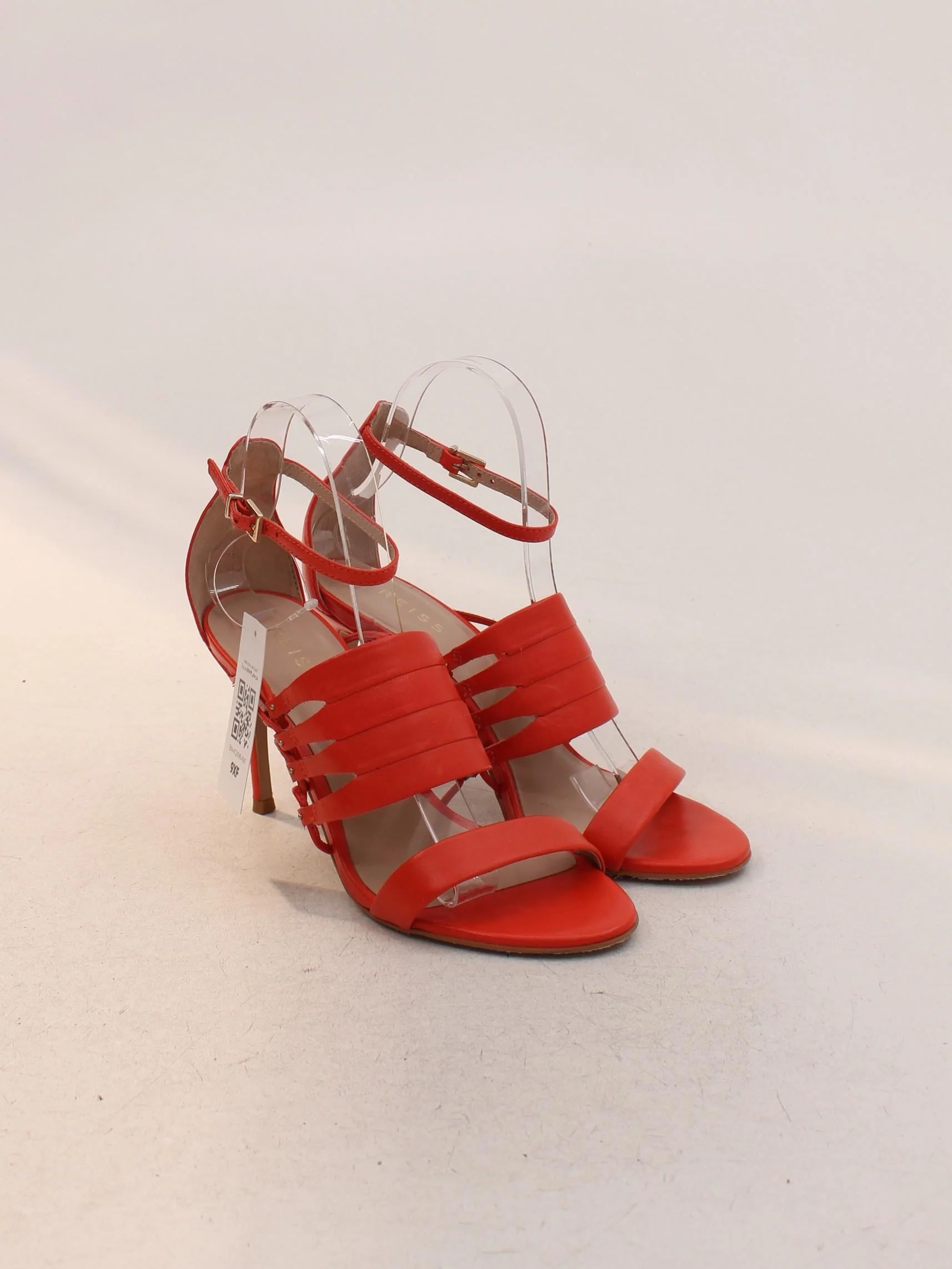 Reiss Women's Heels UK 5 Red 100% Leather Strappy - Image 4