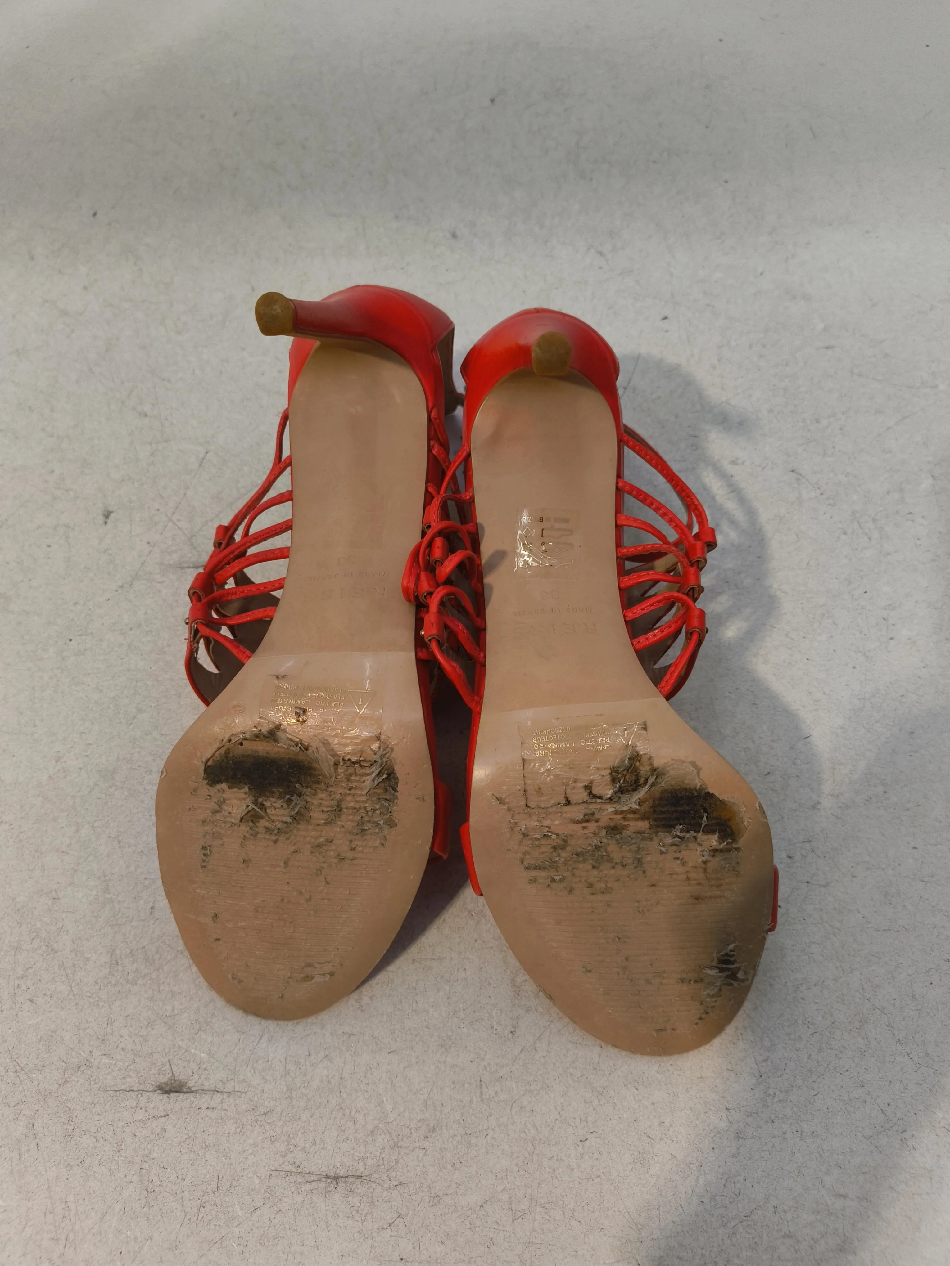 Reiss Women's Heels UK 5 Red 100% Leather Strappy - Image 7