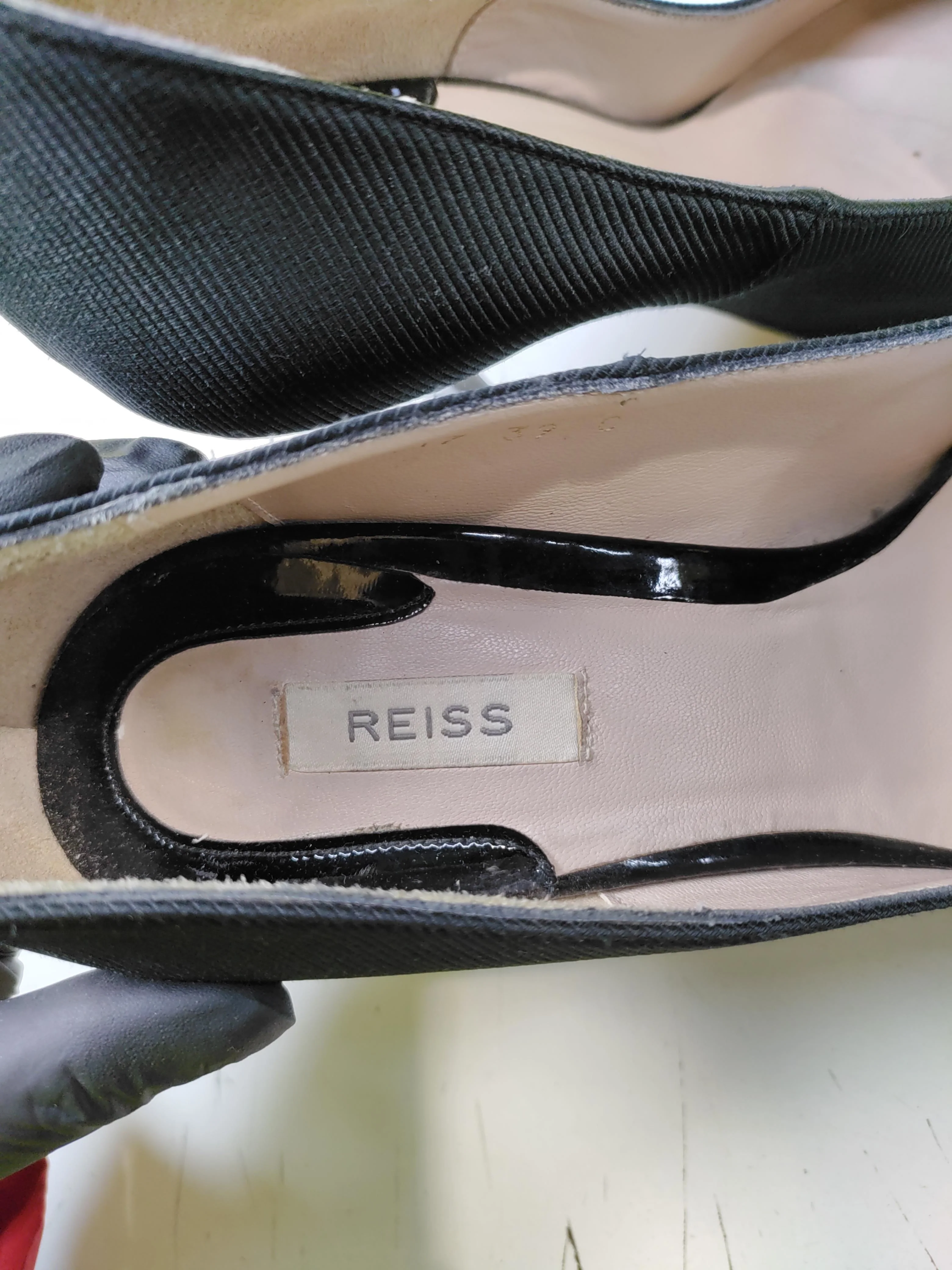Reiss Women's Heels UK 6 Black Other with Leather Court - Image 9