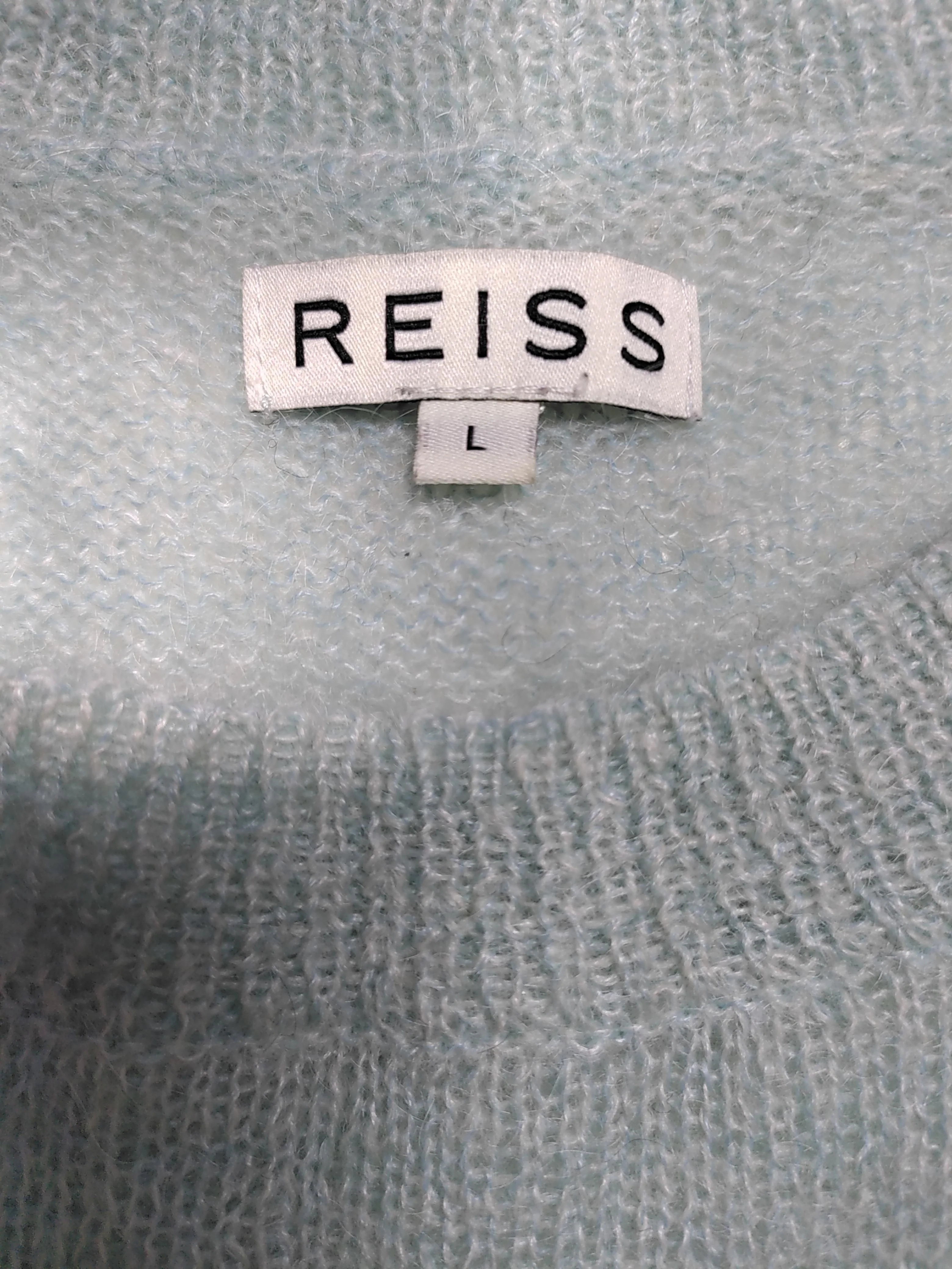 Reiss Women's Jumper L Multi Striped Nylon with Wool, Mohair Crew Neck Pullover - Image 5