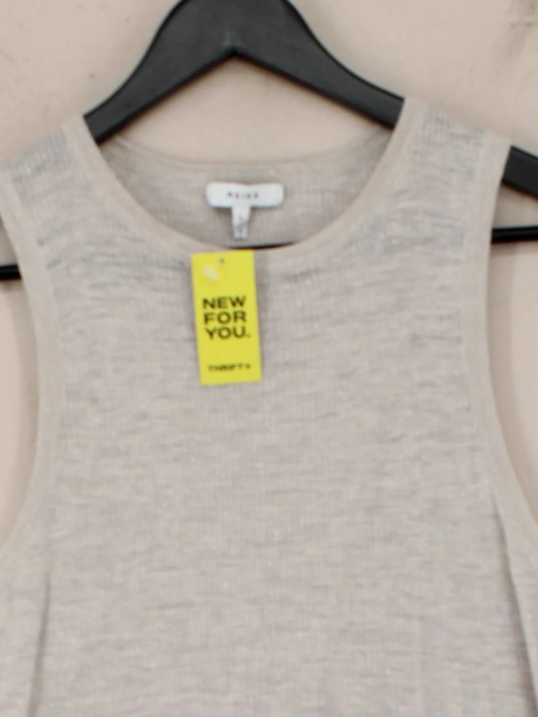 Reiss Women's Jumper L Tan 100% Viscose Round Neck Vest - Image 3