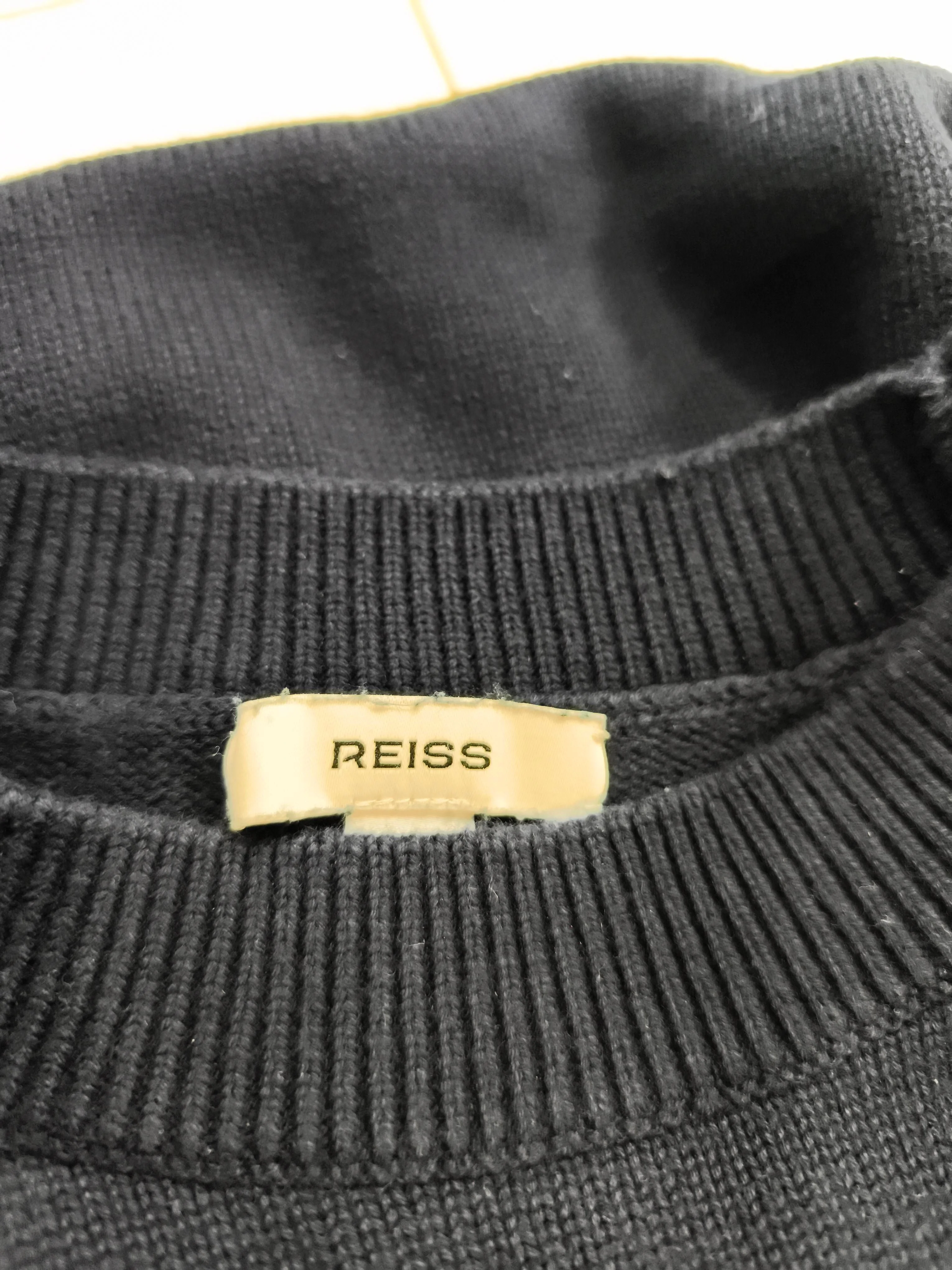 Reiss Women's Jumper M Blue Cotton with Wool Crew Neck Pullover - Image 5