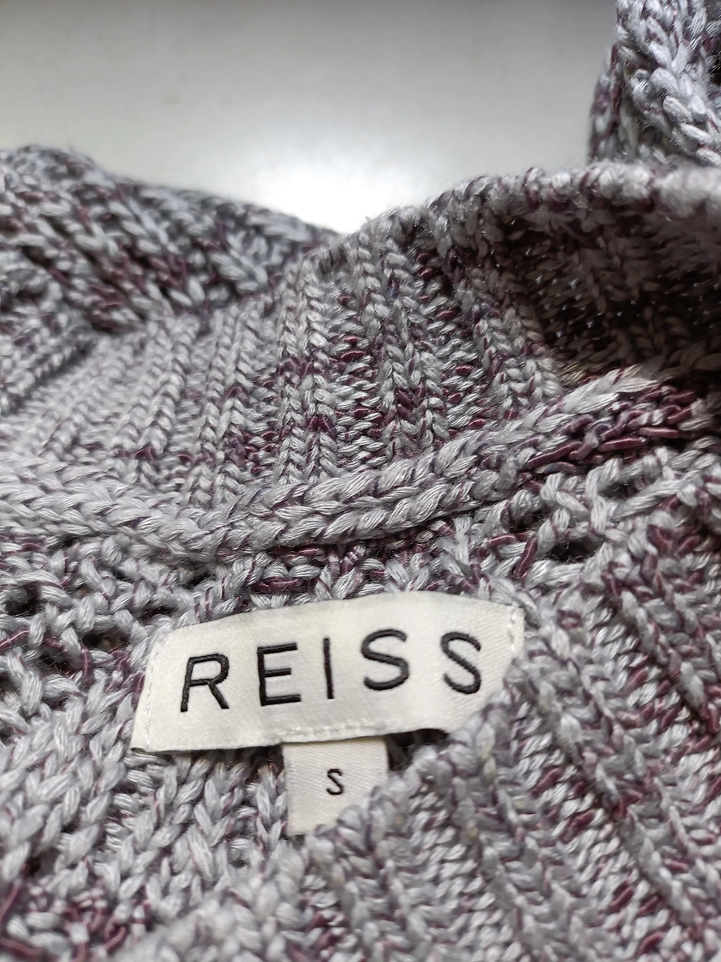 Reiss Women's Jumper S Multi Geometric Acrylic with Nylon Round Neck Pullover - Image 5